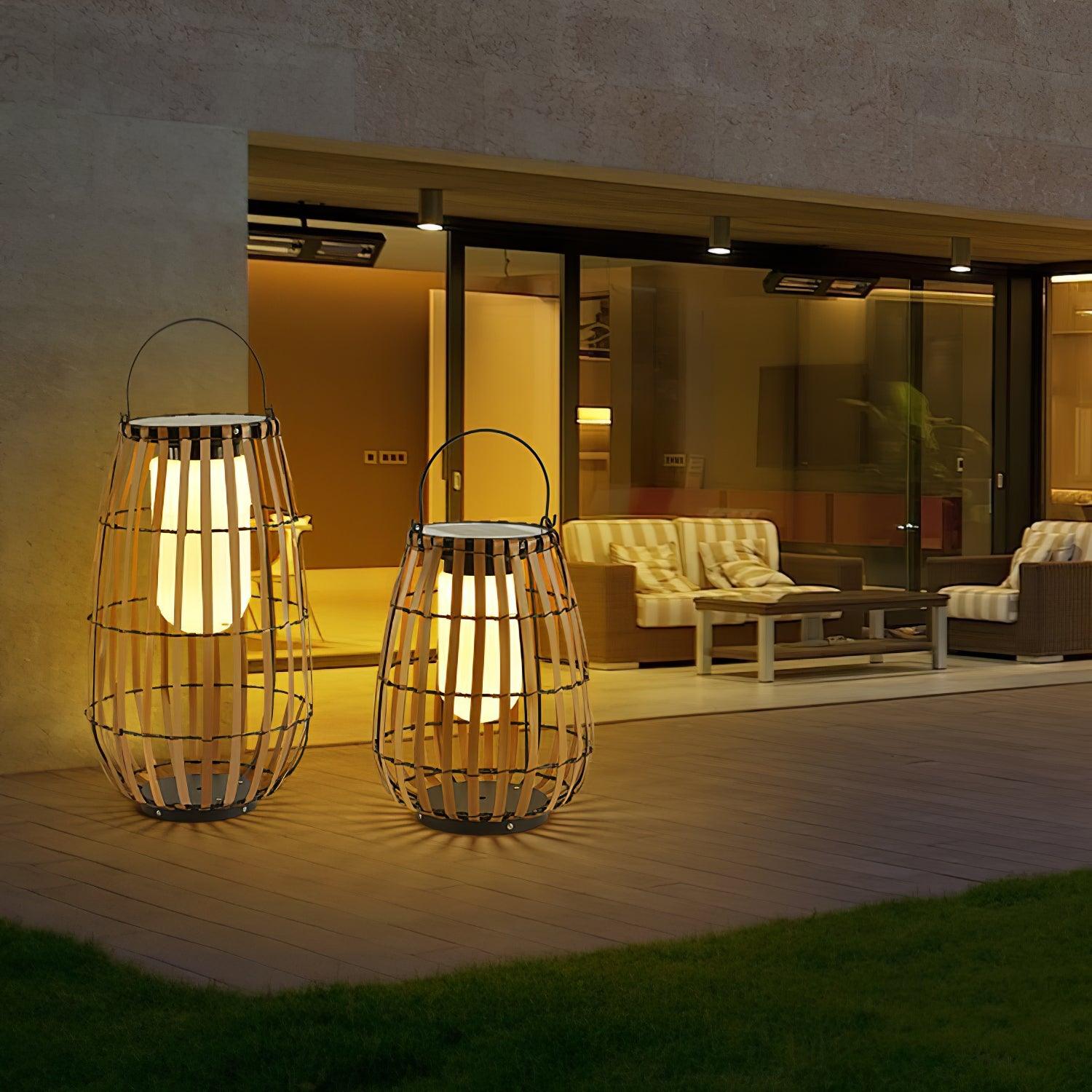 Veshael Tropic Braid Lantern Outdoor Lamp