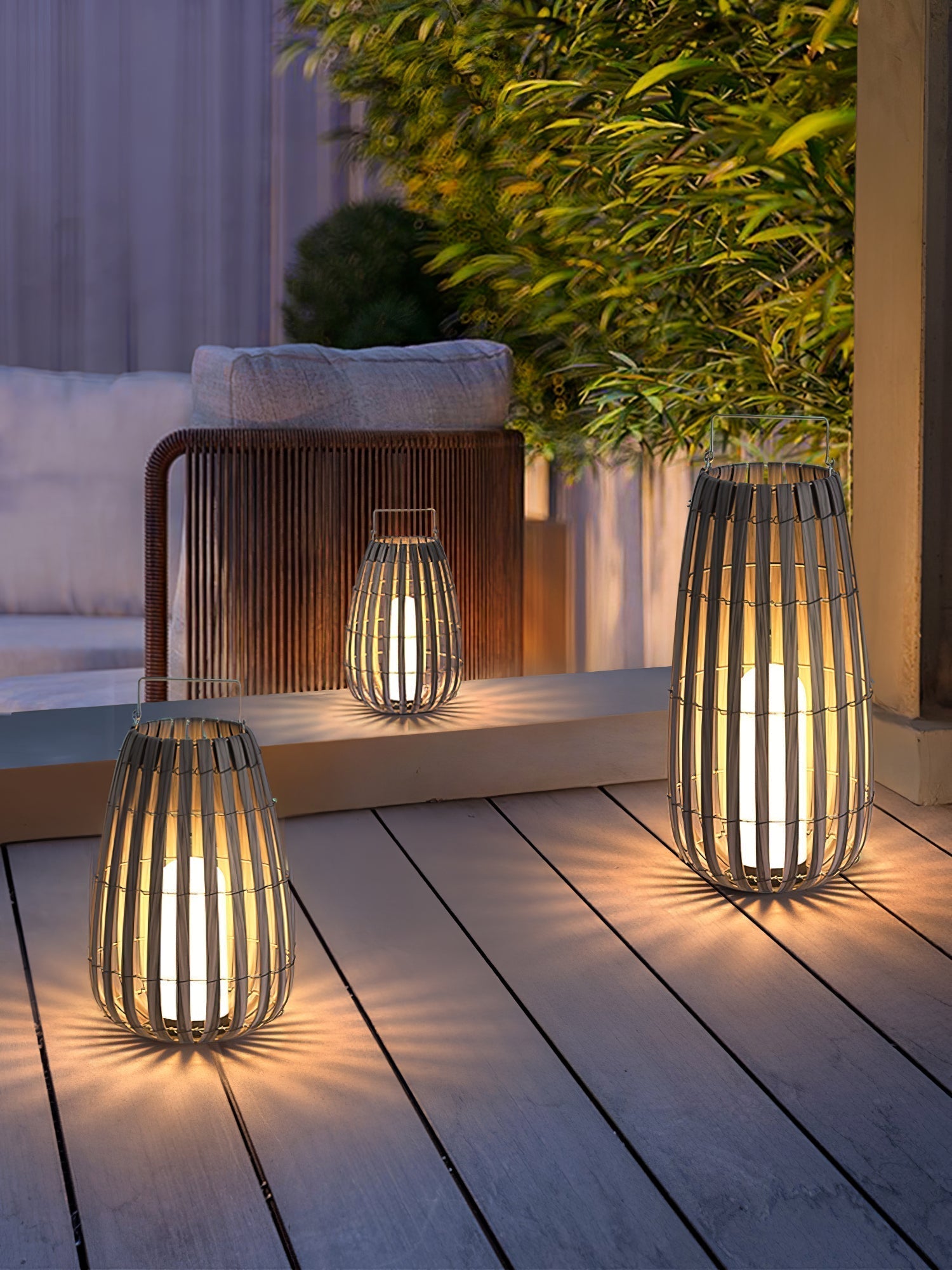 Veshael Tropic Braid Lantern Outdoor Lamp