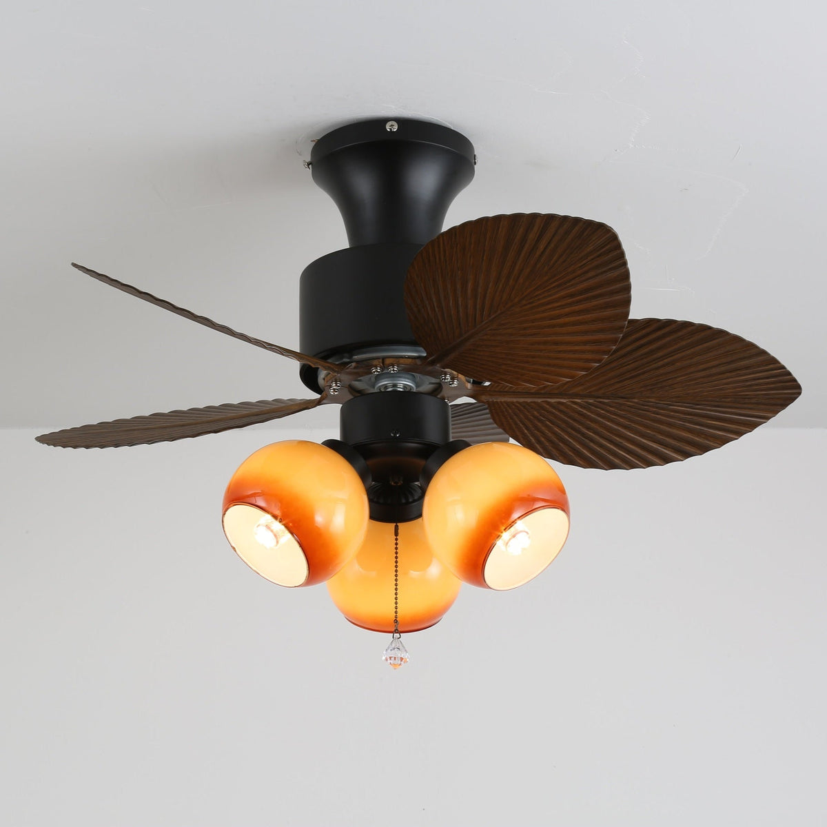 Marvella Vintage Wood Ceiling Fan Light