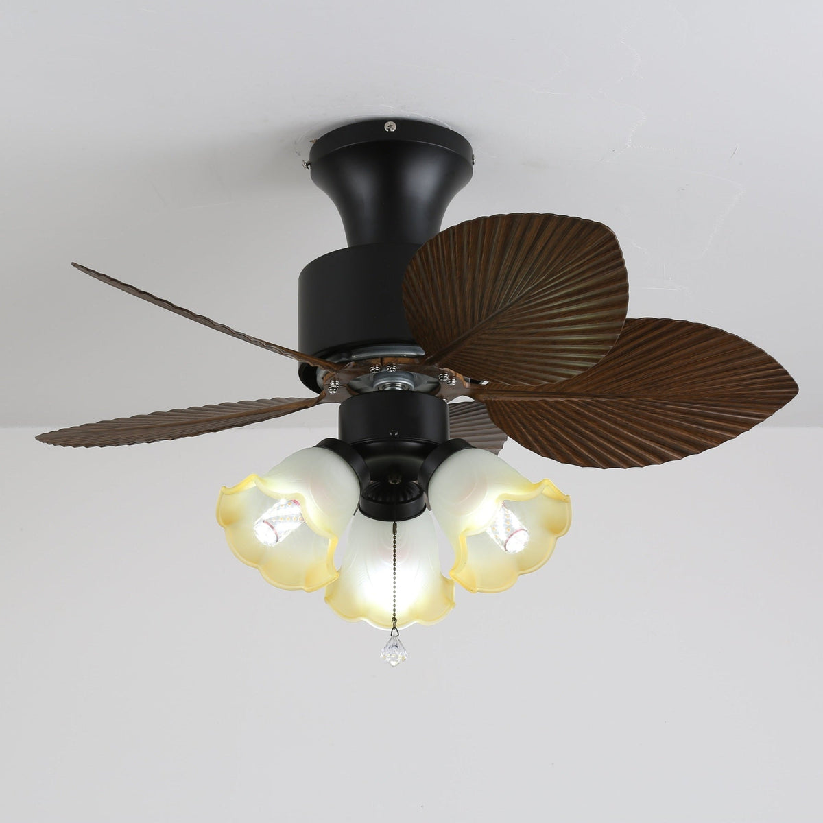 Marvella Vintage Wood Ceiling Fan Light