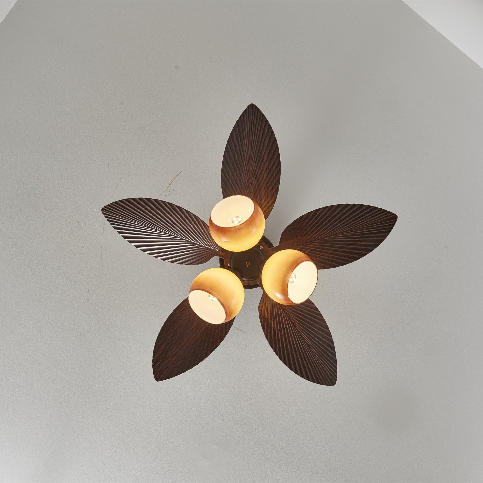 Rinaleria Vintage Wood Ceiling Fan Light