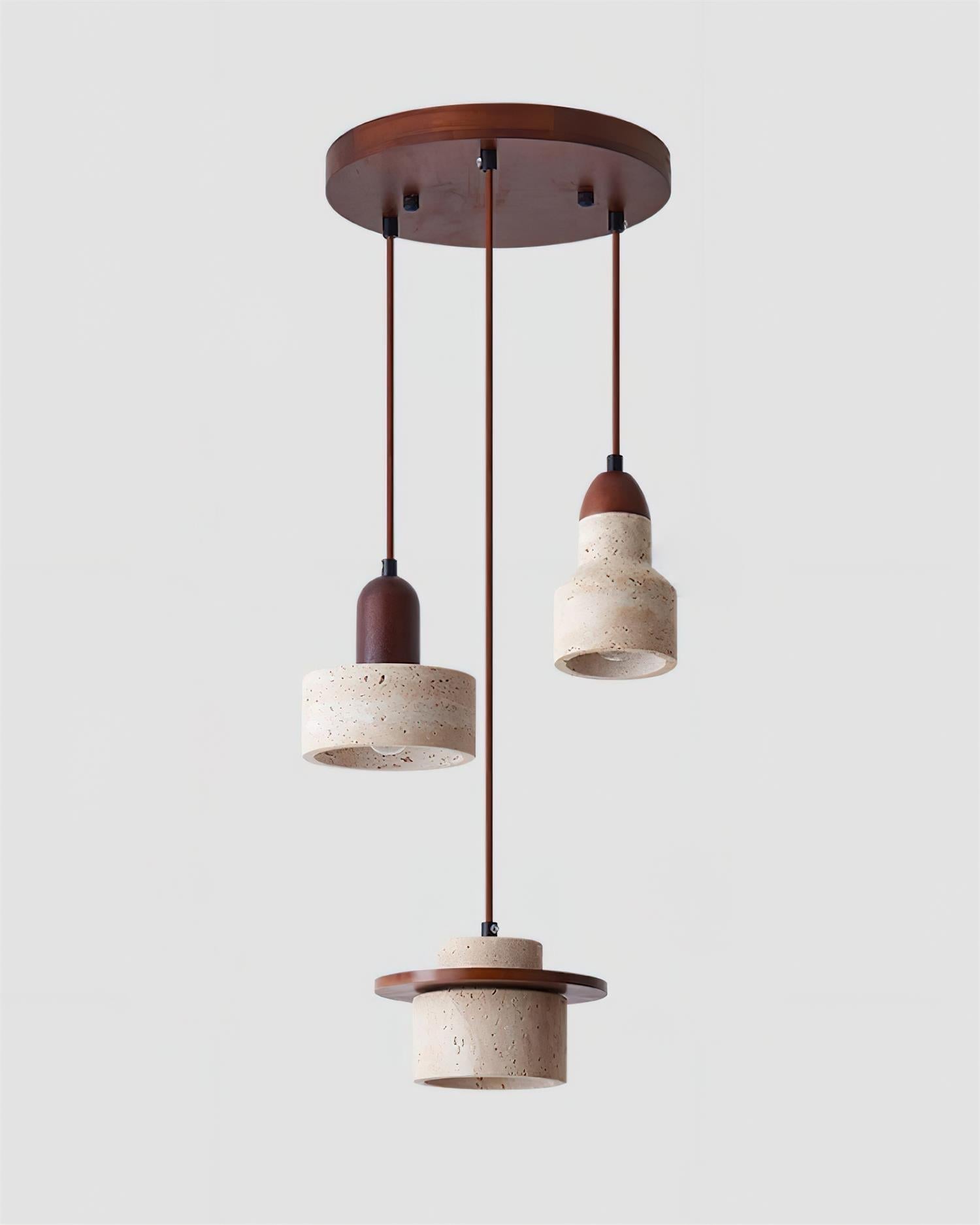 Lunara Multi-Light Pendant Lamp Set Travertine - Neutral Decor