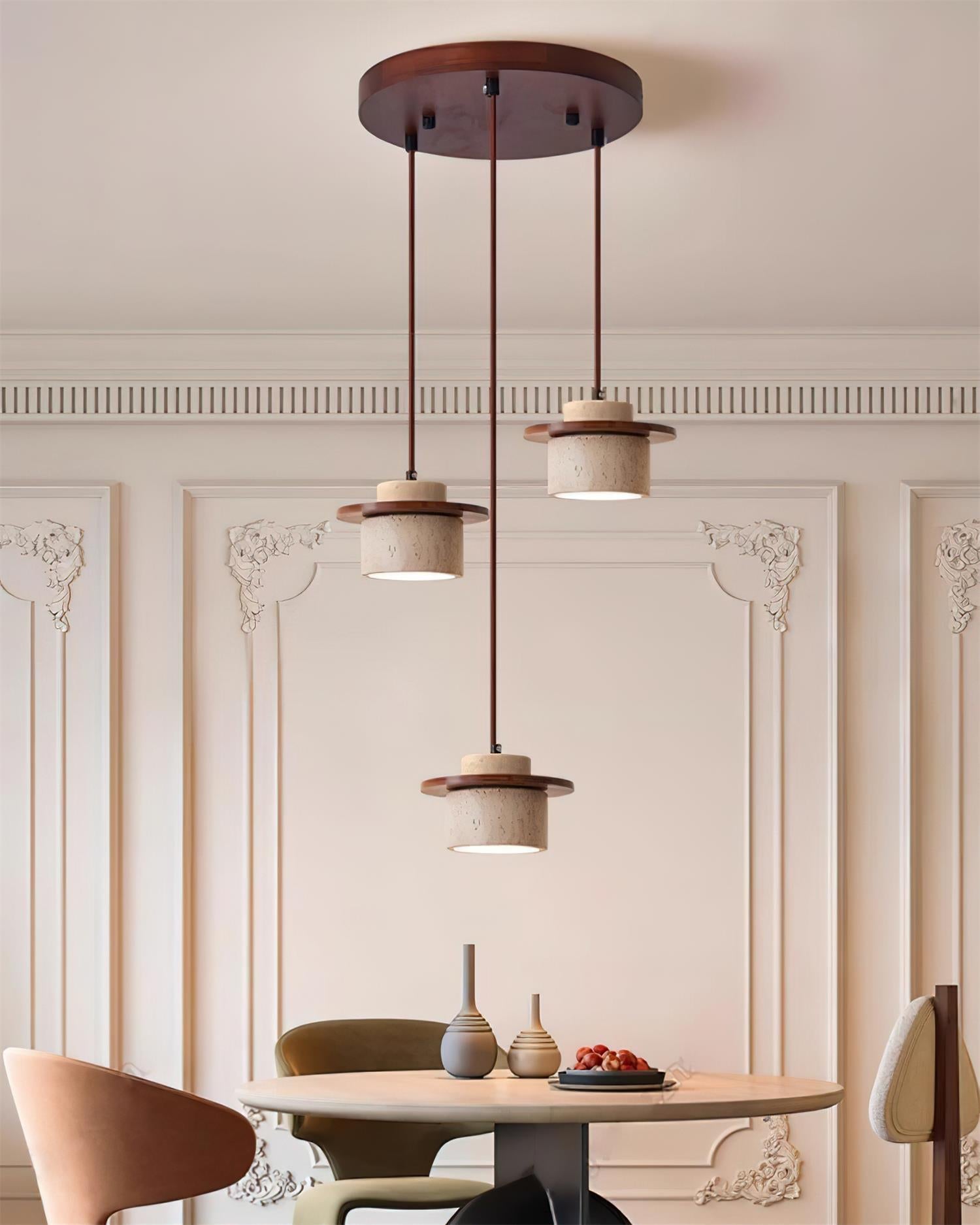 Lunara Multi-Light Pendant Lamp Set Travertine - Neutral Decor