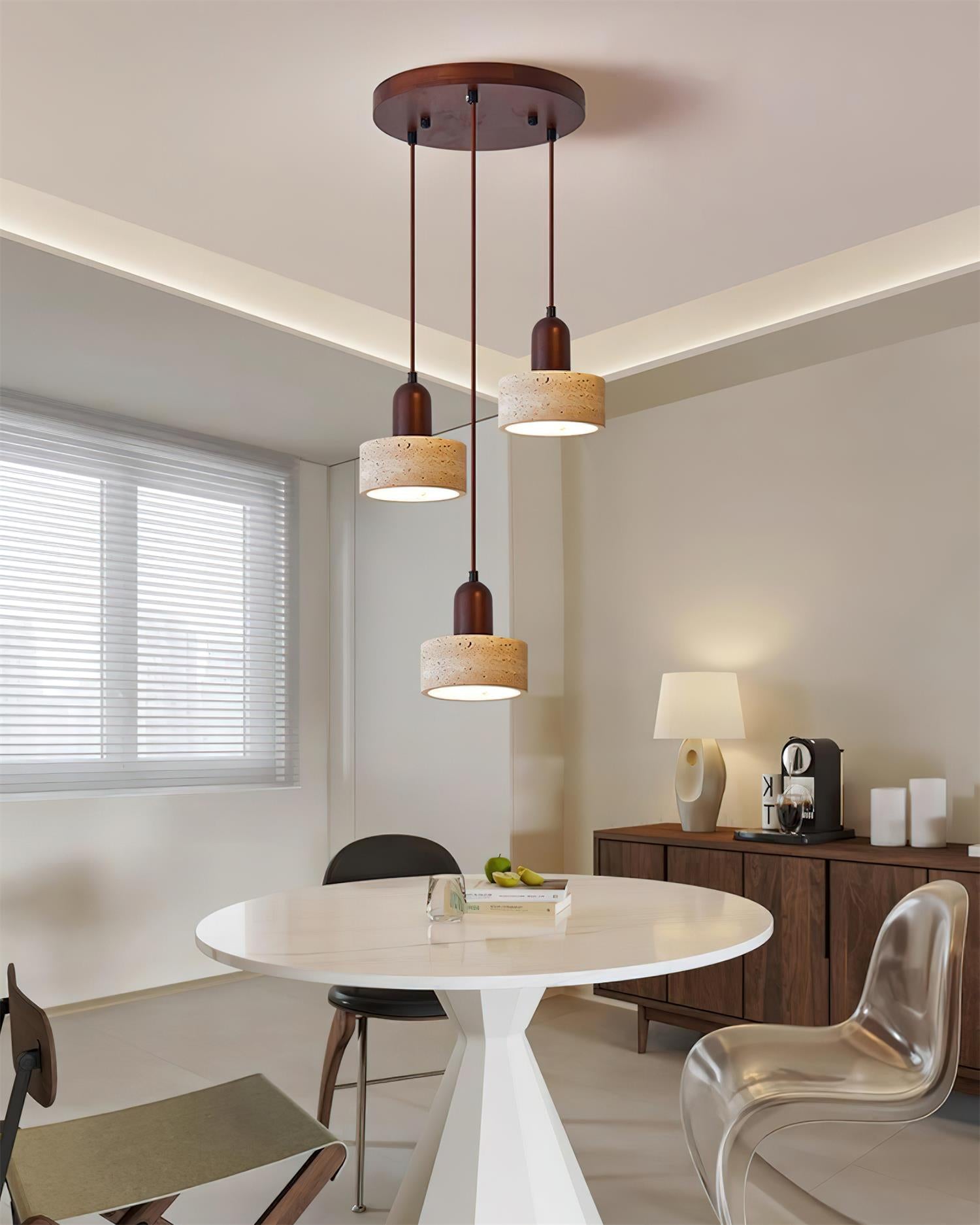 Lunara Multi-Light Pendant Lamp Set Travertine - Neutral Decor