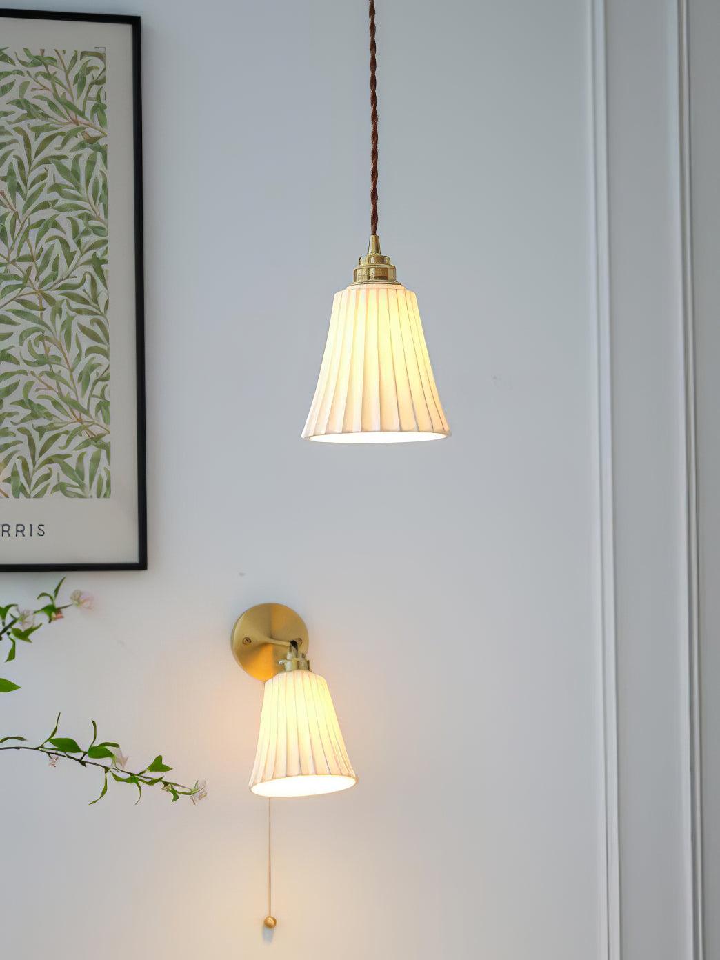 Mirirette Premium Nordic Art Trumpet Ceramic Pendant Light