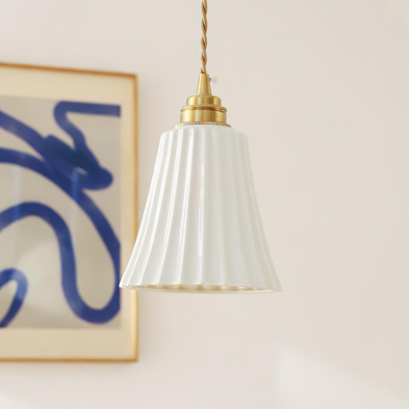 Mirirette Premium Nordic Art Trumpet Ceramic Pendant Light