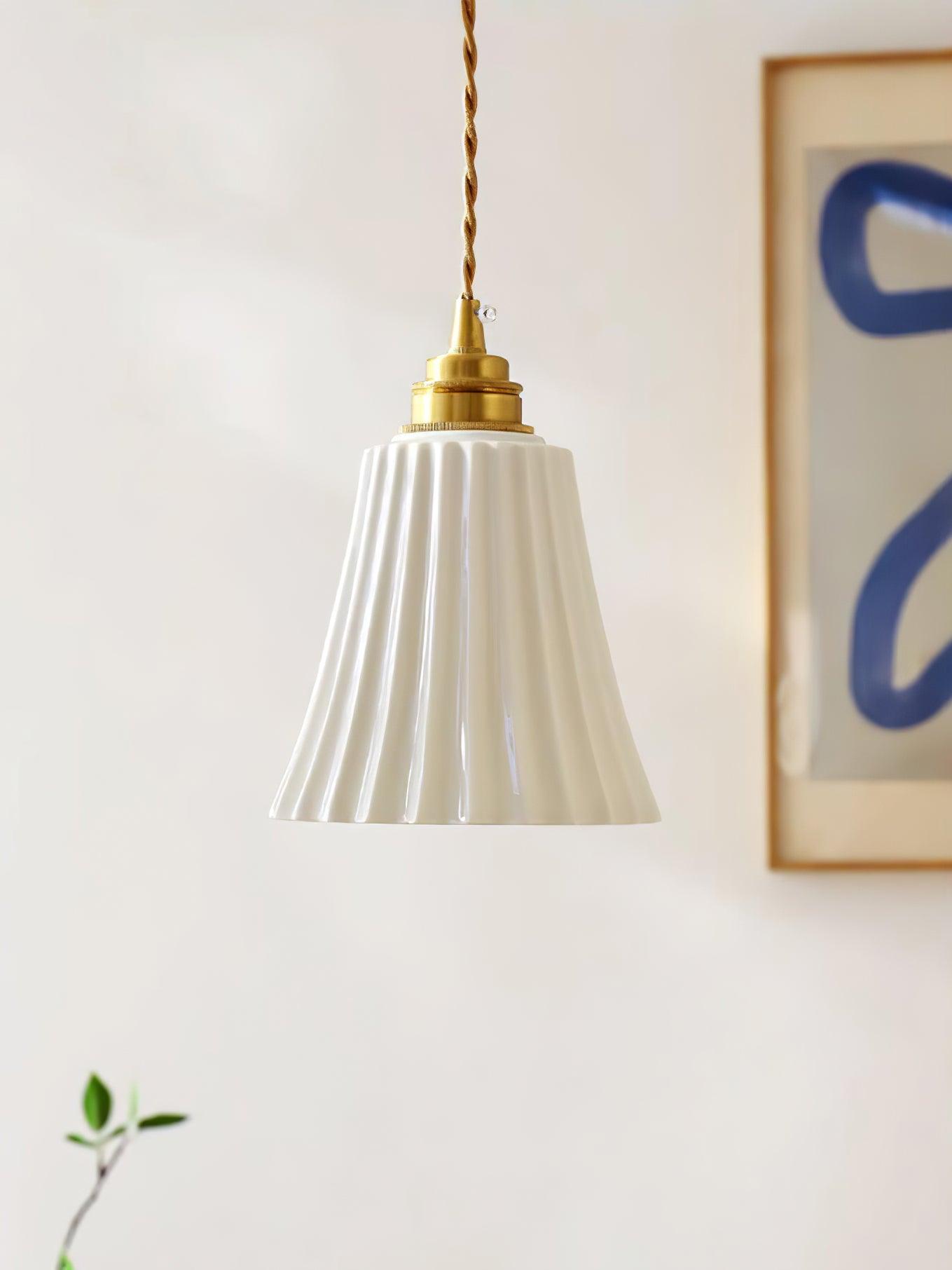 Mirirette Premium Nordic Art Trumpet Ceramic Pendant Light