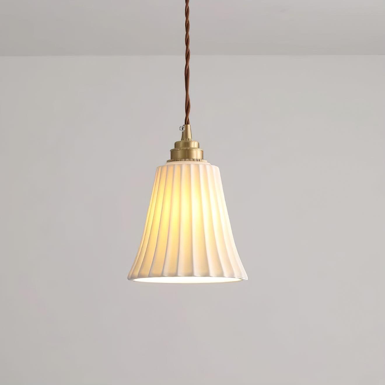 Mirirette Premium Nordic Art Trumpet Ceramic Pendant Light