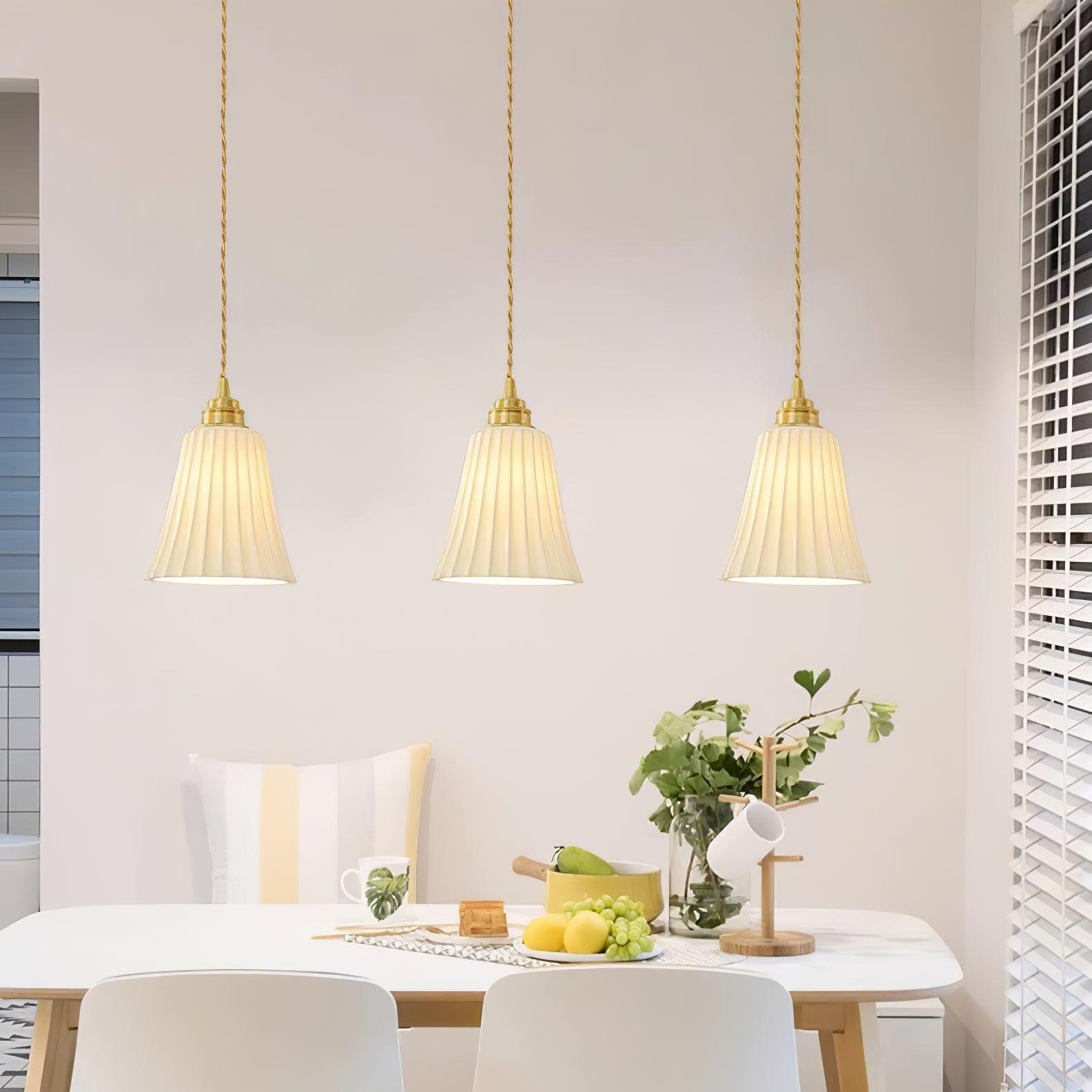 Mirirette Premium Nordic Art Trumpet Ceramic Pendant Light
