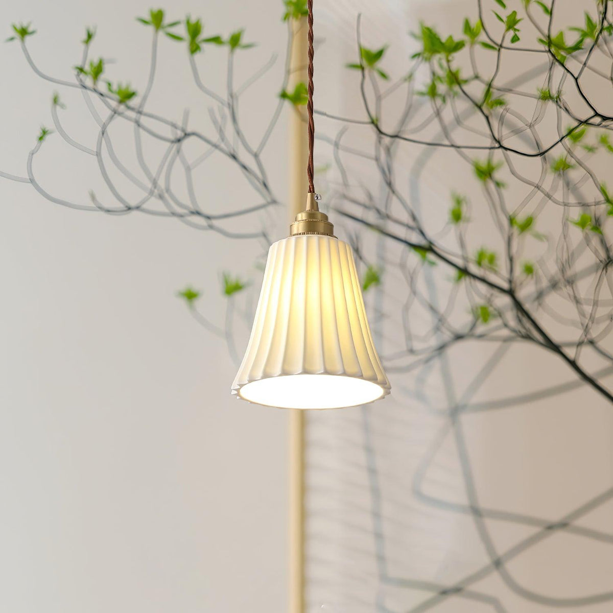 Mirirette Premium Nordic Art Trumpet Ceramic Pendant Light