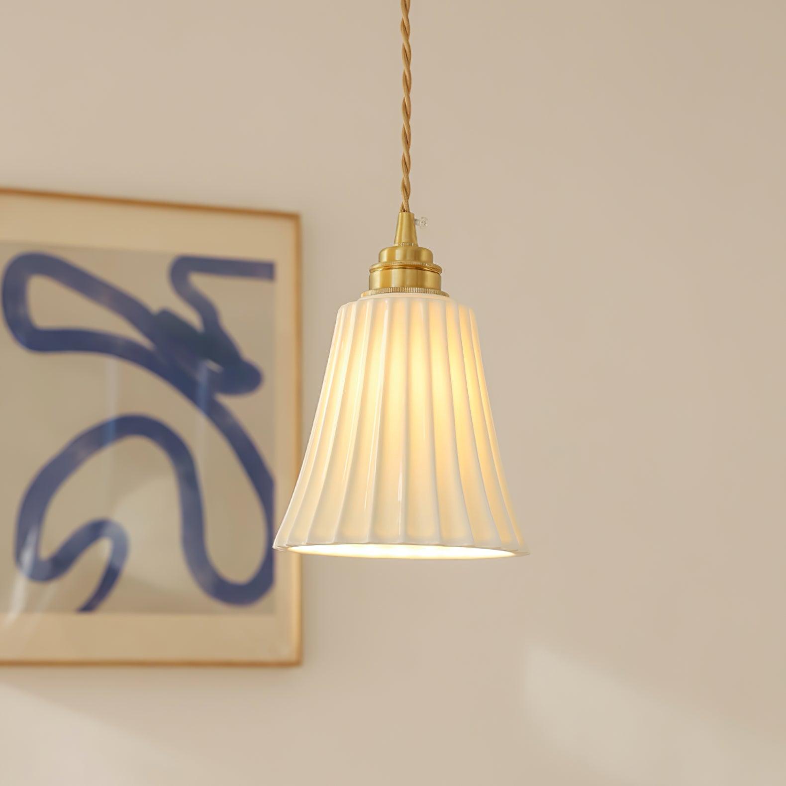 Mirirette Premium Nordic Art Trumpet Ceramic Pendant Light