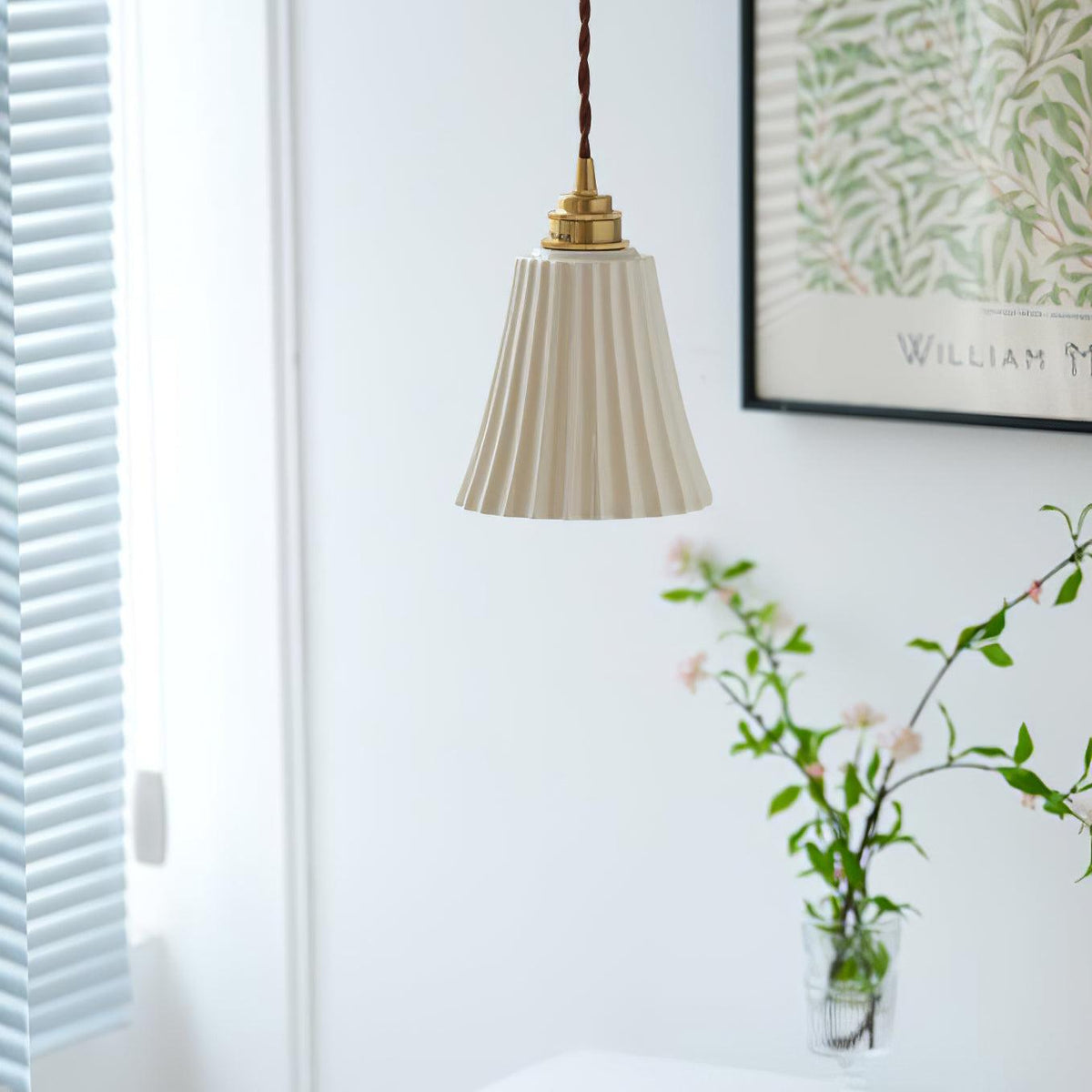 Mirirette Premium Nordic Art Trumpet Ceramic Pendant Light