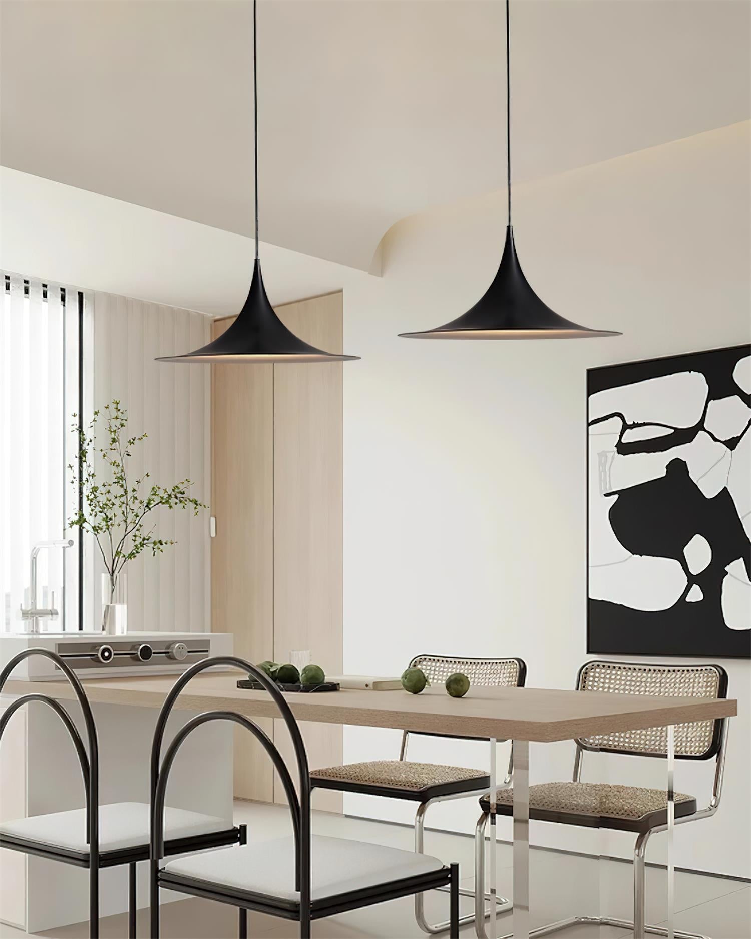 Pendant Lamp Slim Neck and Wide Flare Dining - Neutral Decor