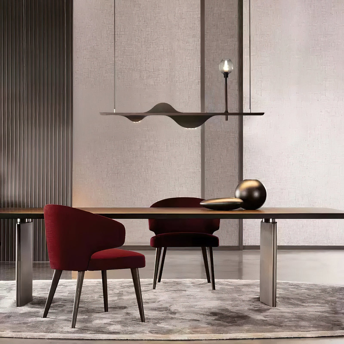 Cushais Wave Wood Pendant Light