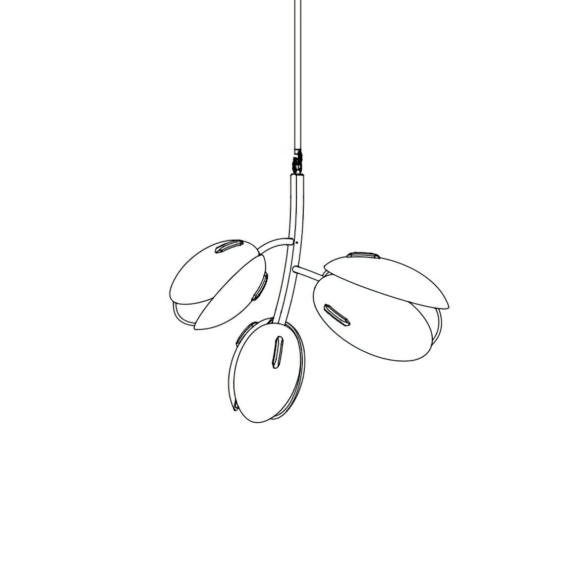 Blossom Contemporary Glass Chandelier