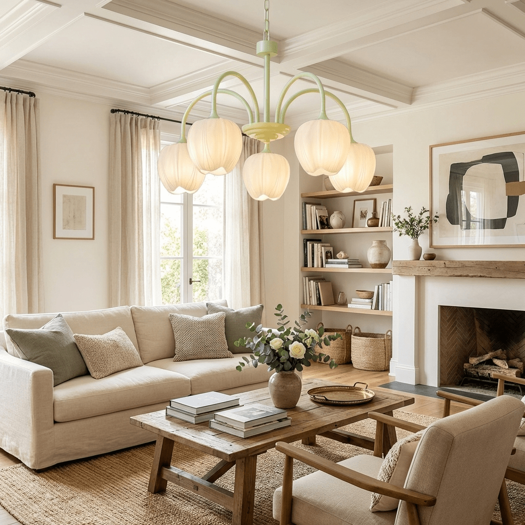 Fairmere Tulip Matcha Chandelier