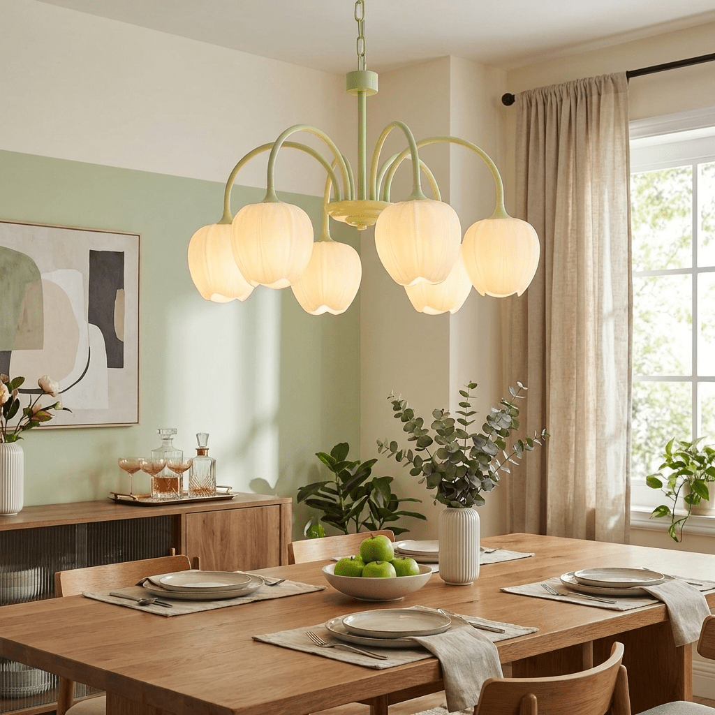Fairmere Tulip Matcha Chandelier