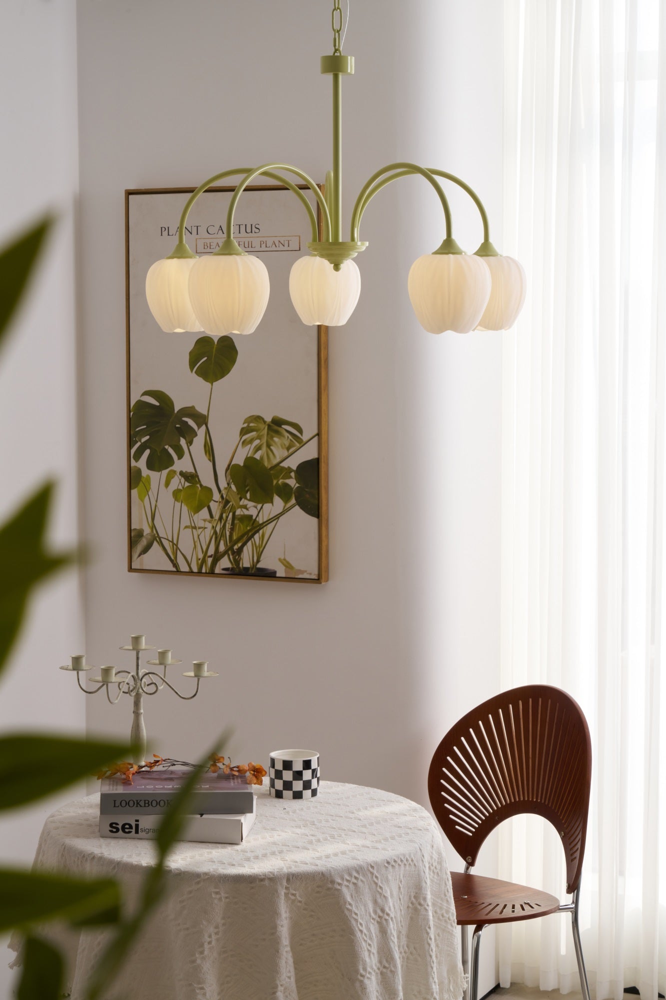 Fairmere Tulip Matcha Chandelier