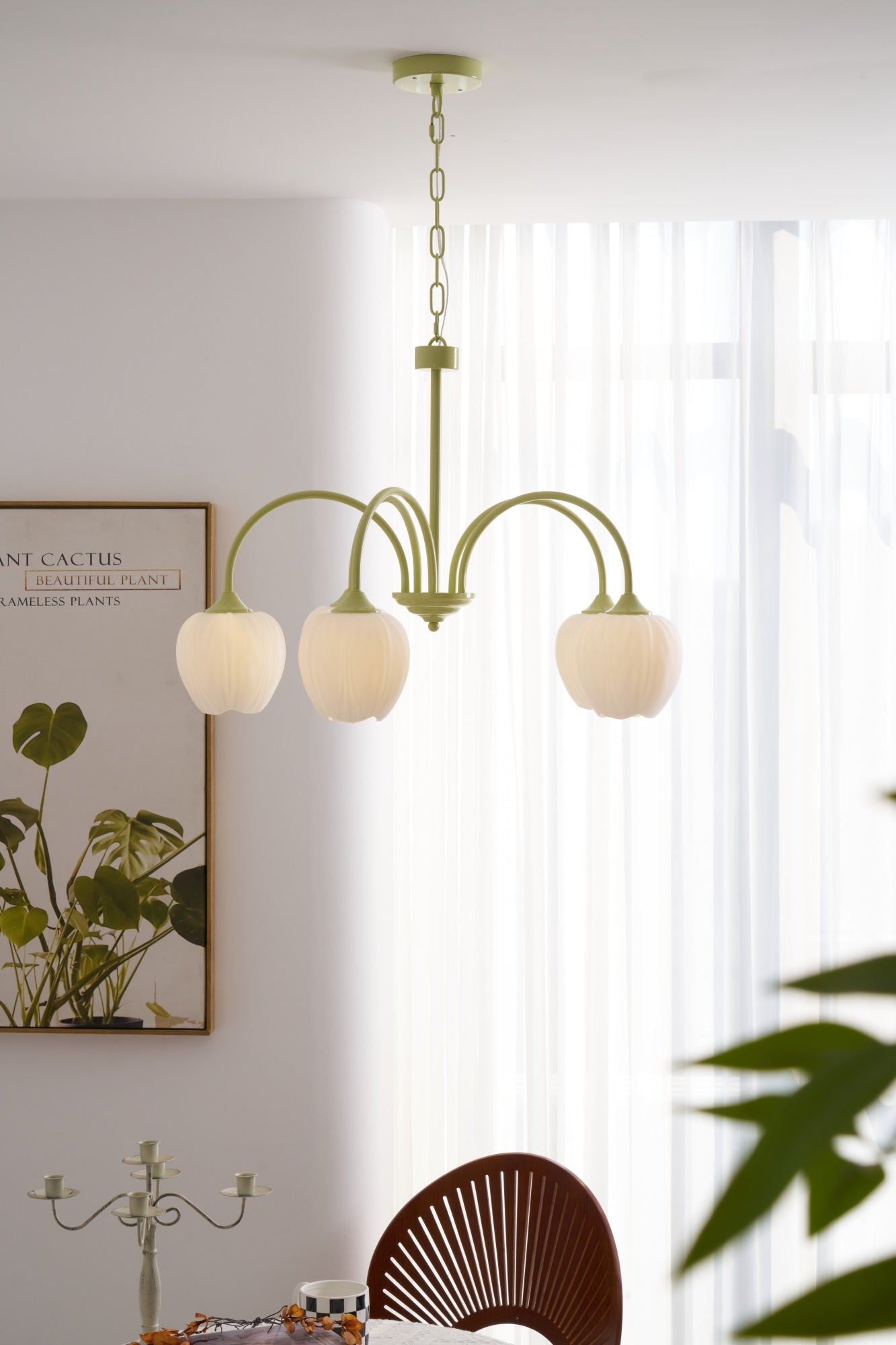 Fairmere Tulip Matcha Chandelier