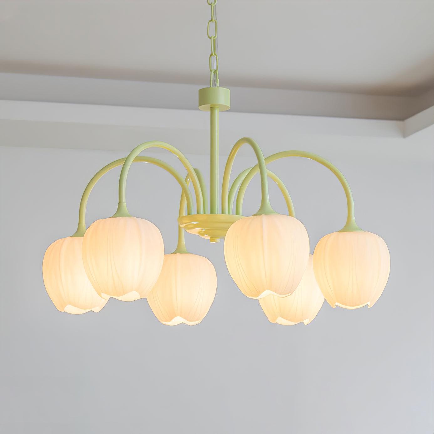 Fairmere Tulip Matcha Chandelier