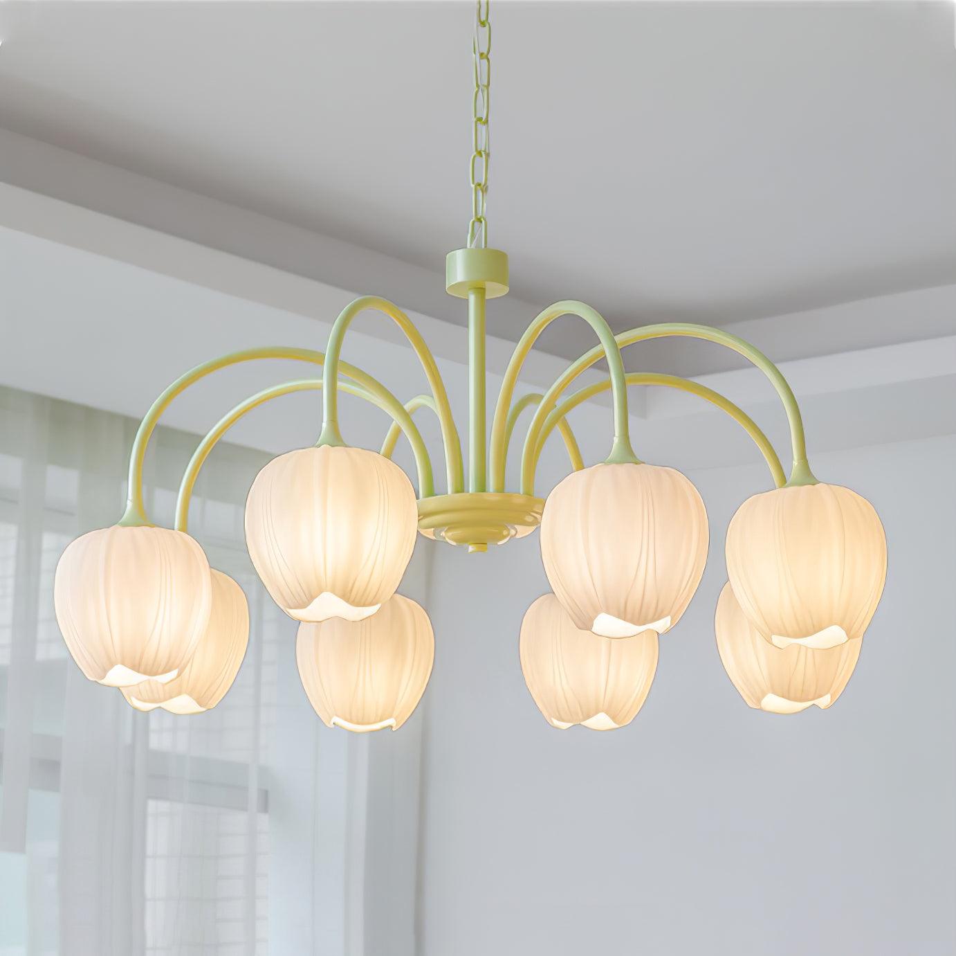 Fairmere Tulip Matcha Chandelier