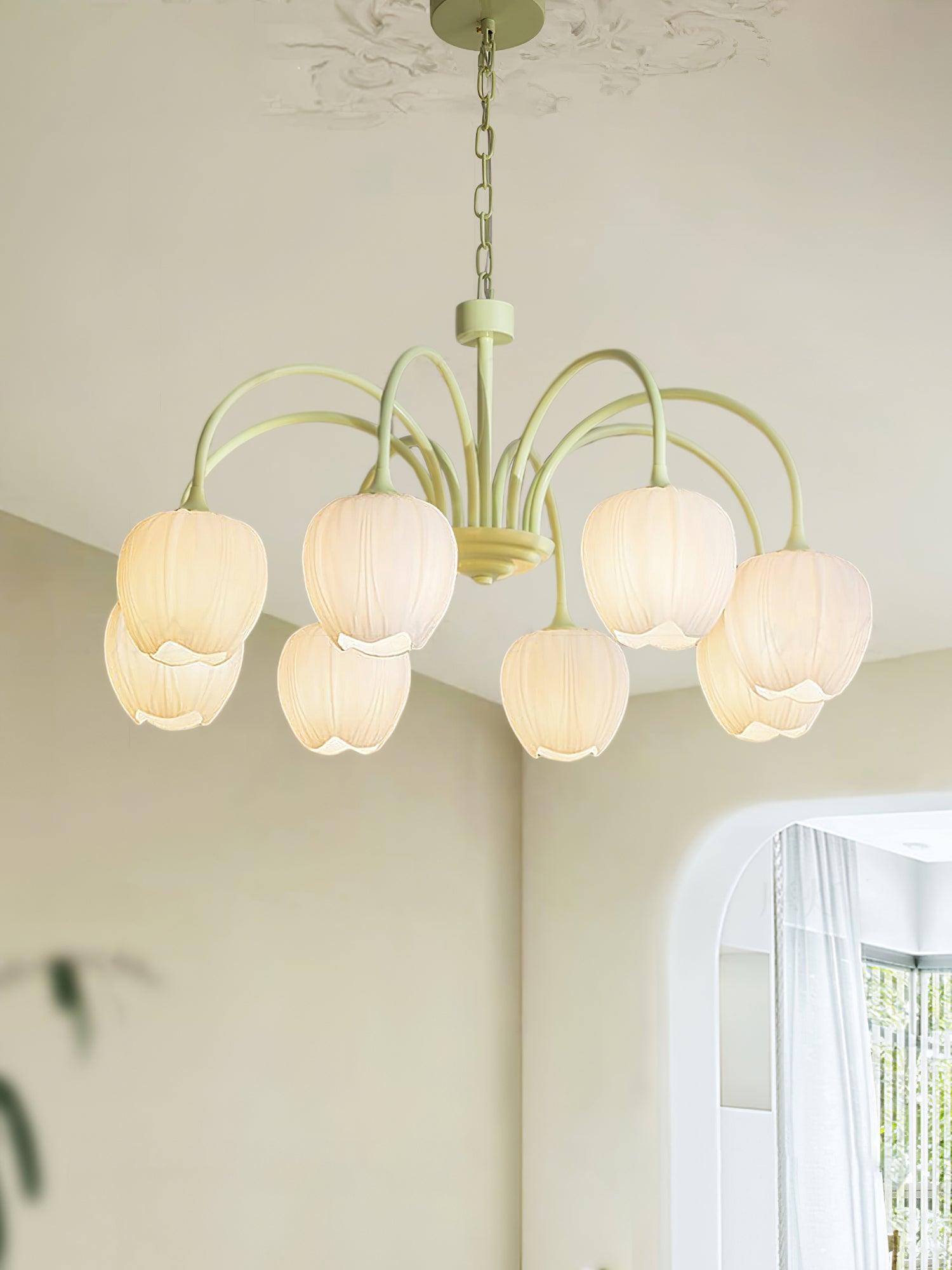 Fairmere Tulip Matcha Chandelier