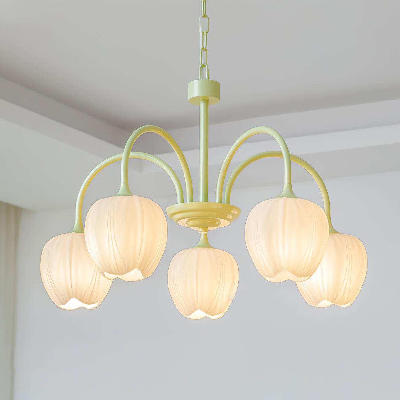 Fairmere Tulip Matcha Chandelier