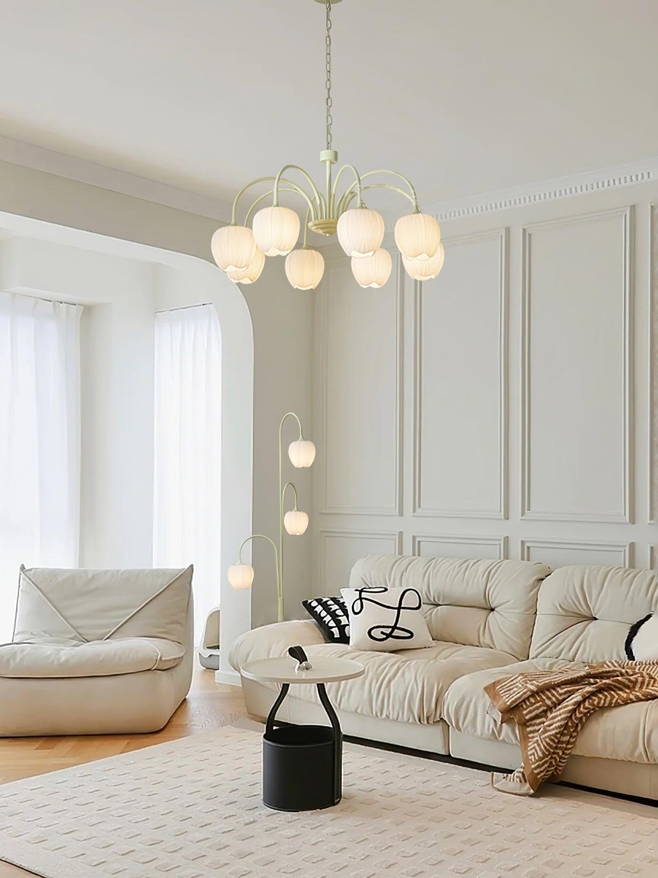 Fairmere Tulip Matcha Chandelier