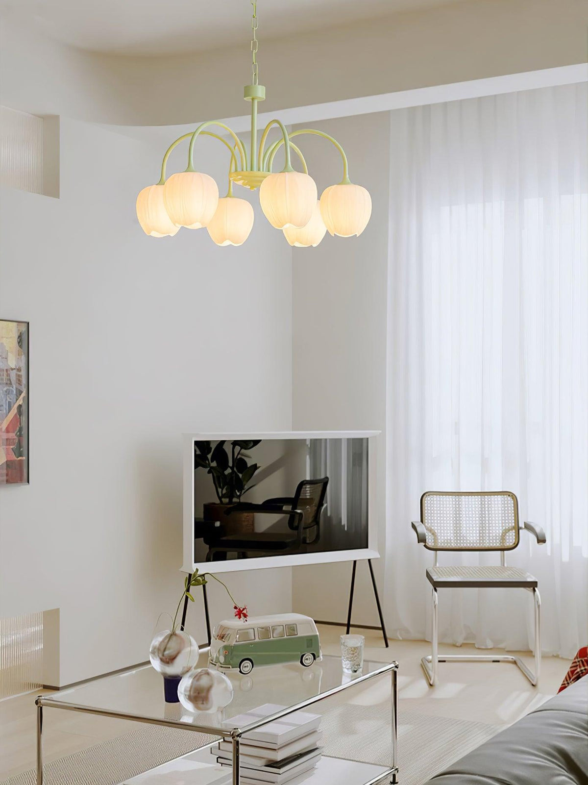 Fairmere Tulip Matcha Chandelier