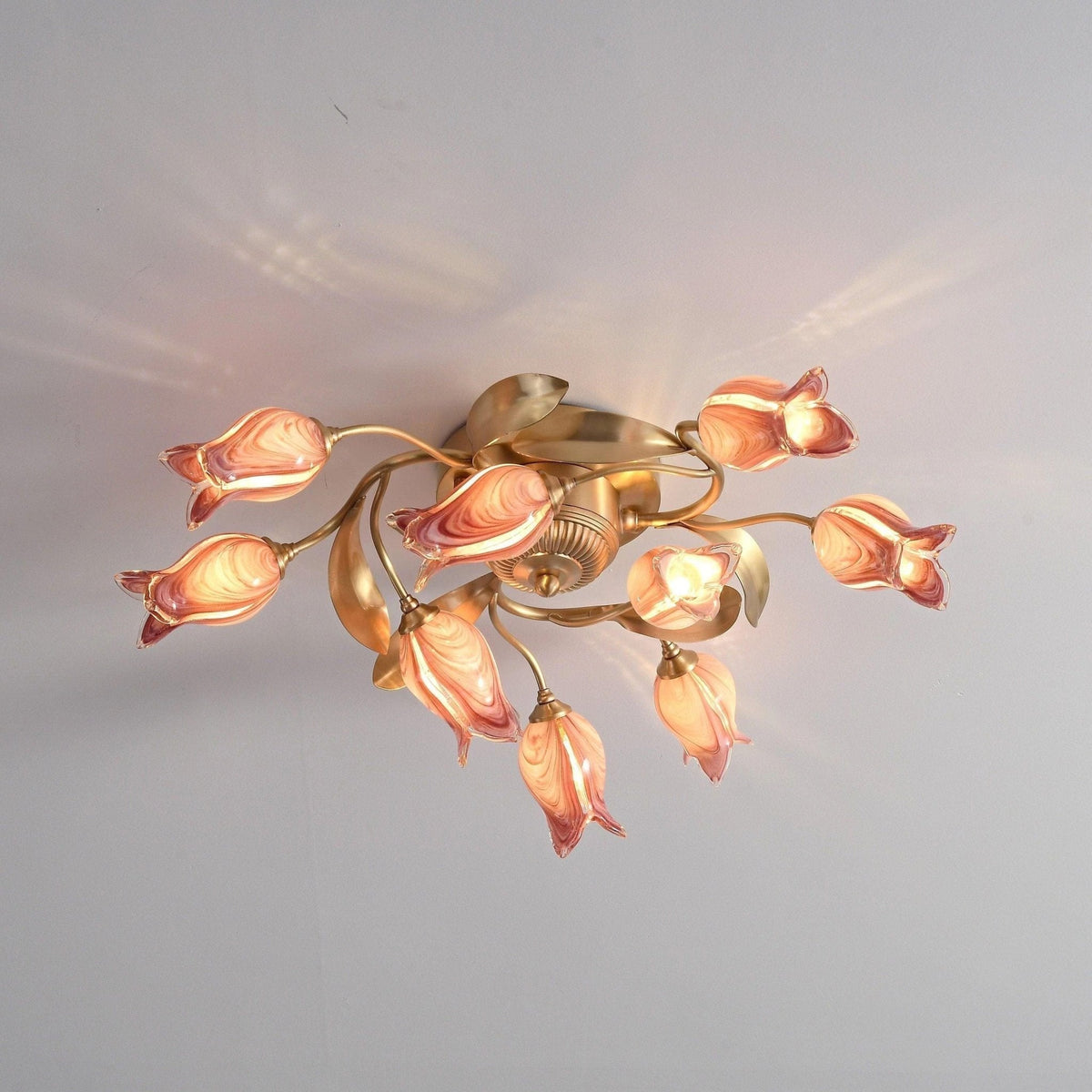 Vathaos Tulip Serenade Glass Ceiling Lamp