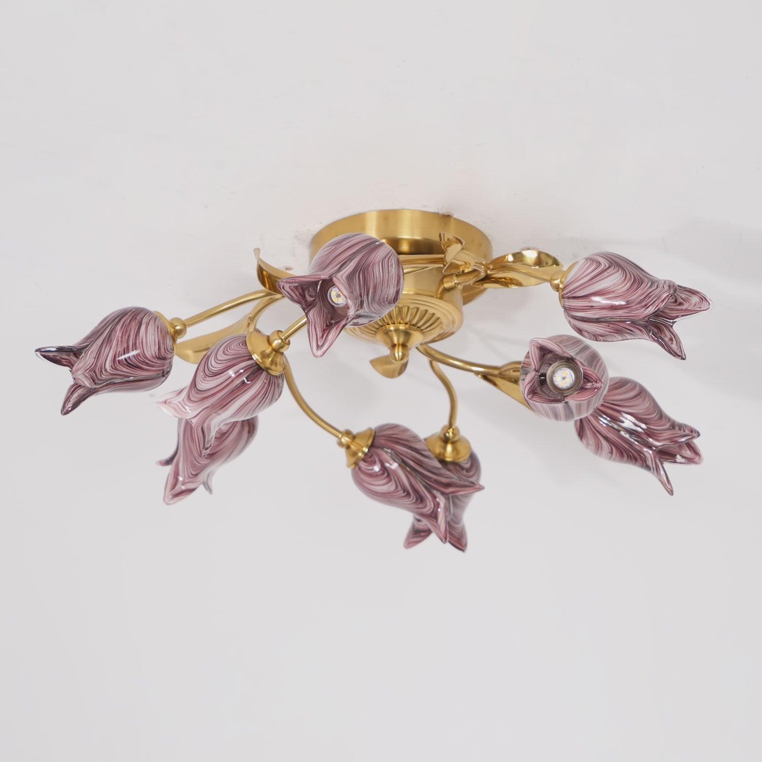 Vathaos Tulip Serenade Glass Ceiling Lamp