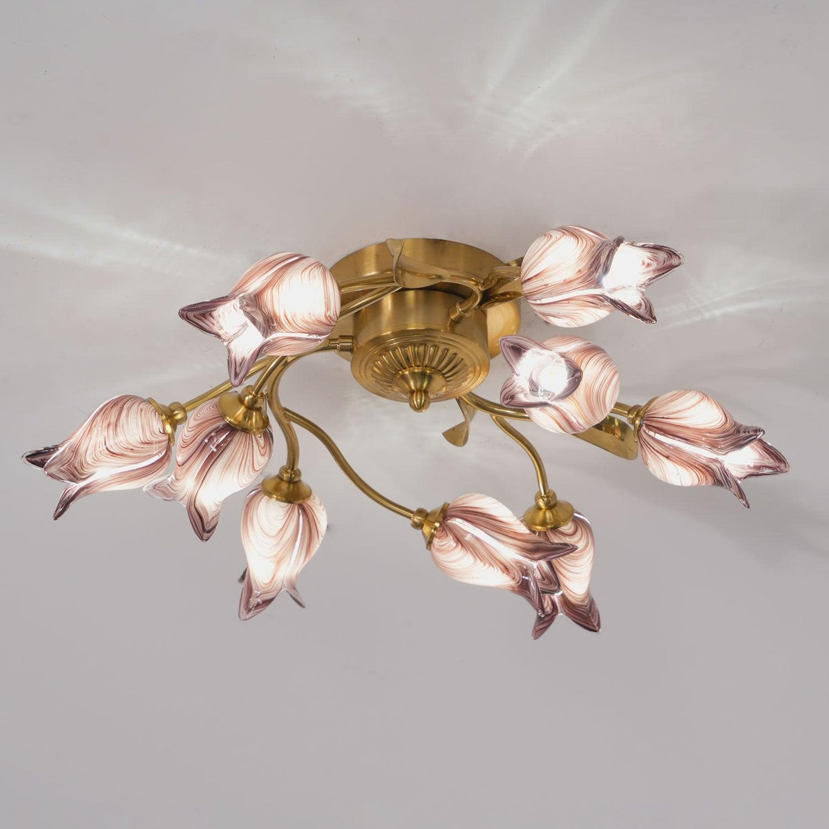 Vathaos Tulip Serenade Glass Ceiling Lamp