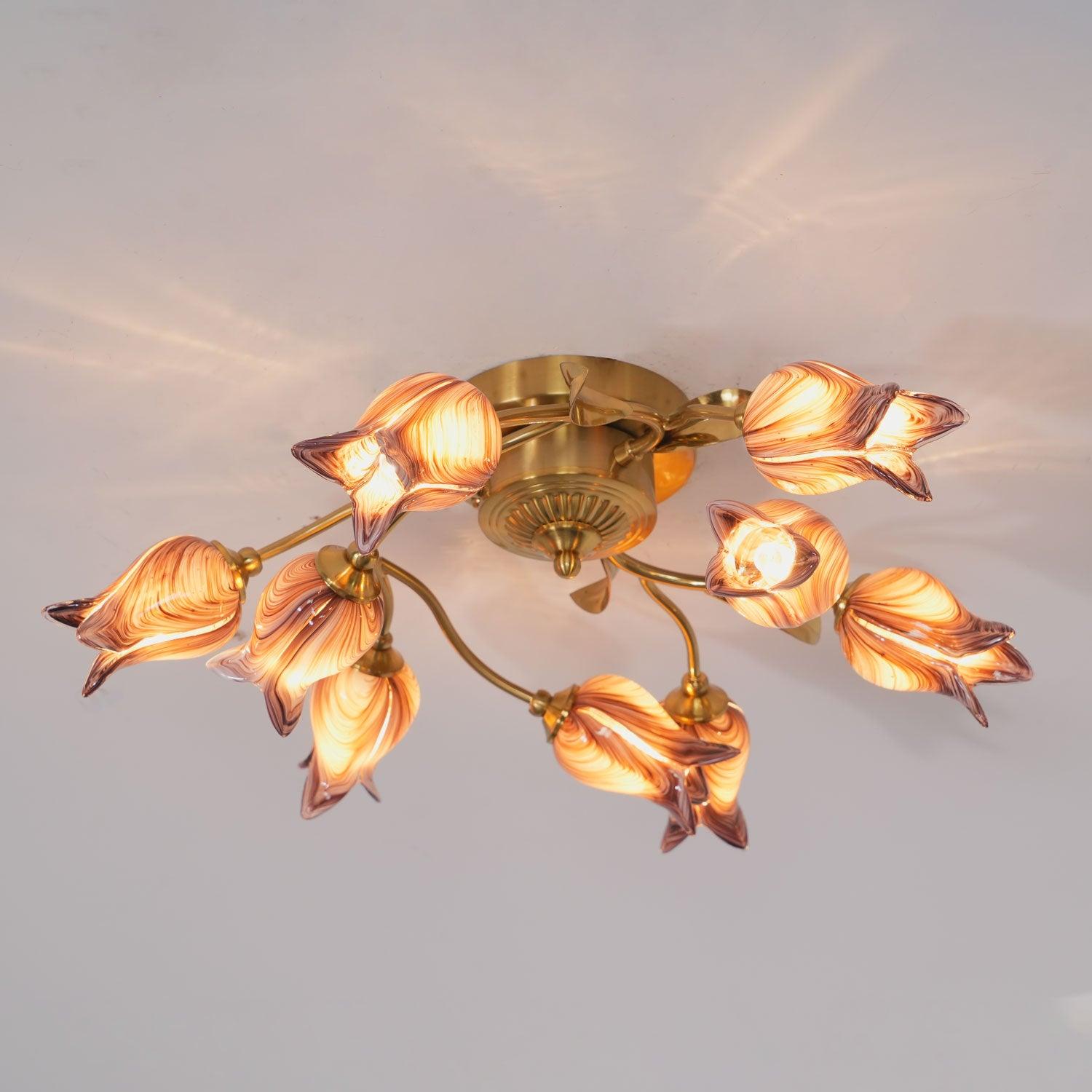 Vathaos Tulip Serenade Glass Ceiling Lamp