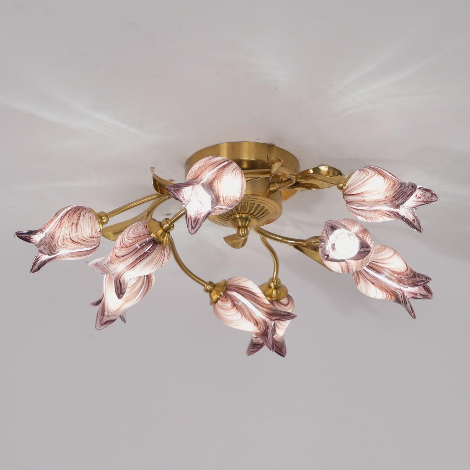 Vathaos Tulip Serenade Glass Ceiling Lamp