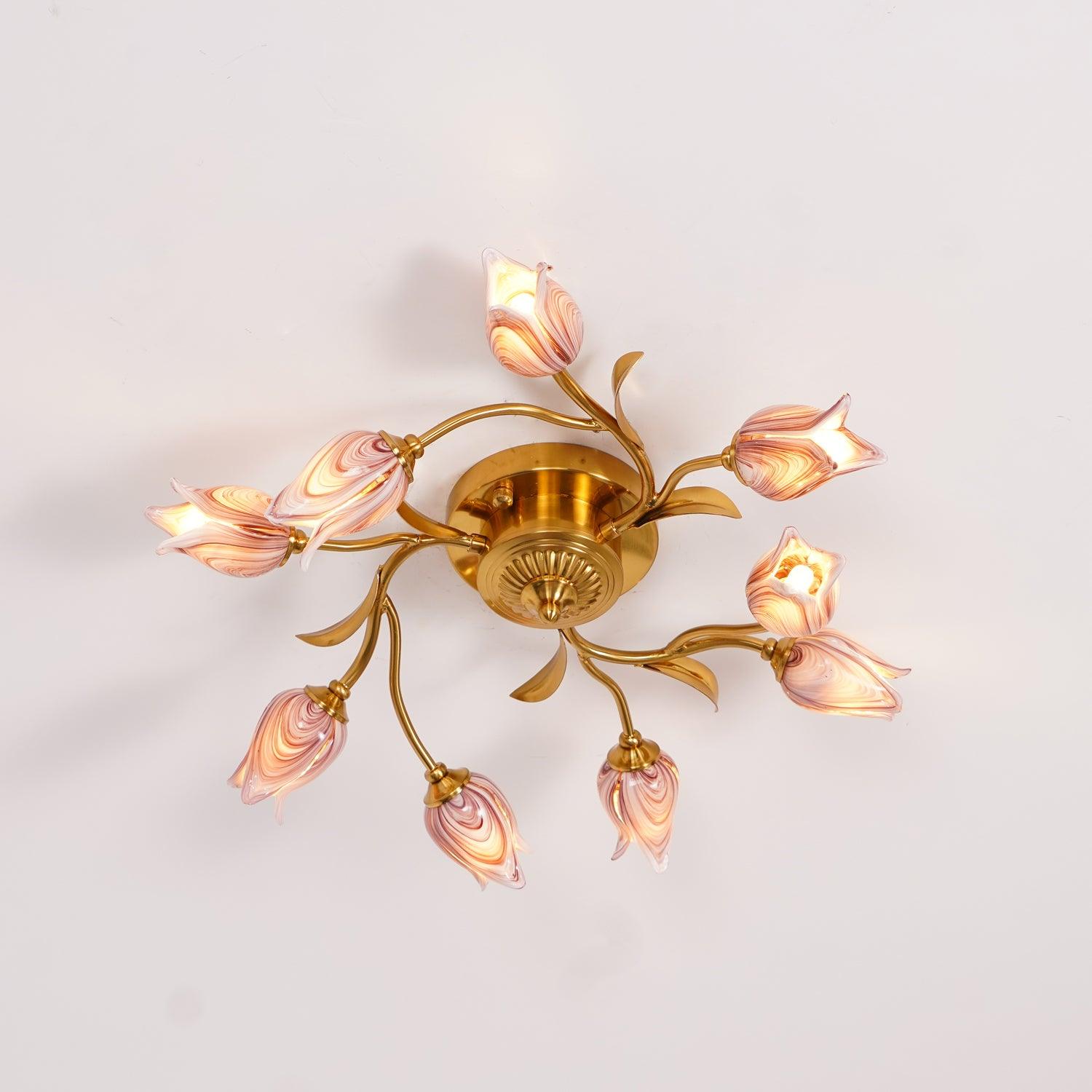 Vathaos Tulip Serenade Glass Ceiling Lamp