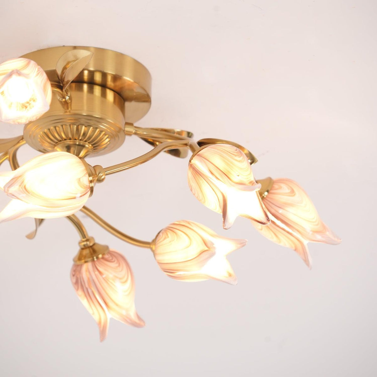 Vathaos Tulip Serenade Glass Ceiling Lamp