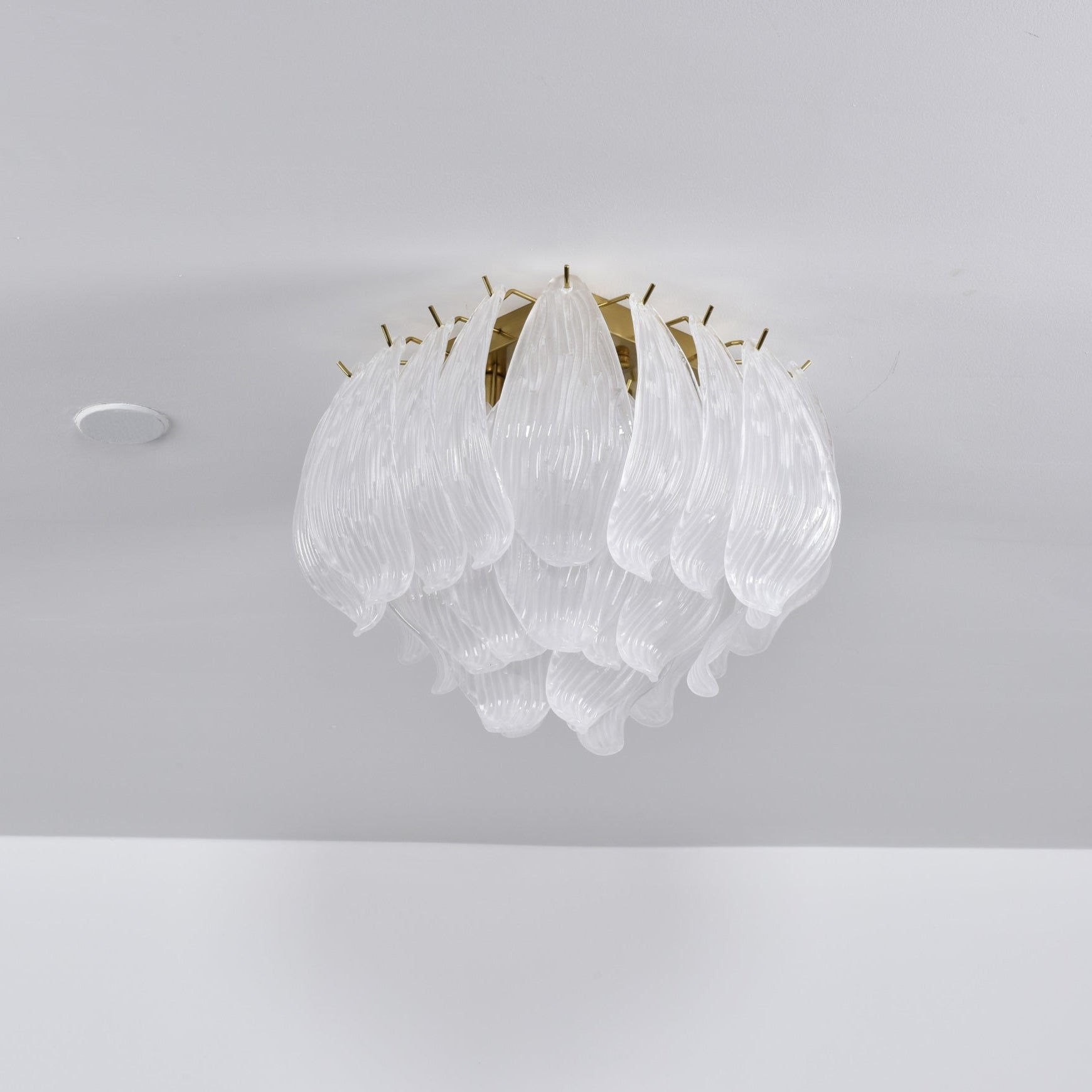 Liorivina Ceiling Lamp Murano Petal Hand-Blown Glass Flushmount