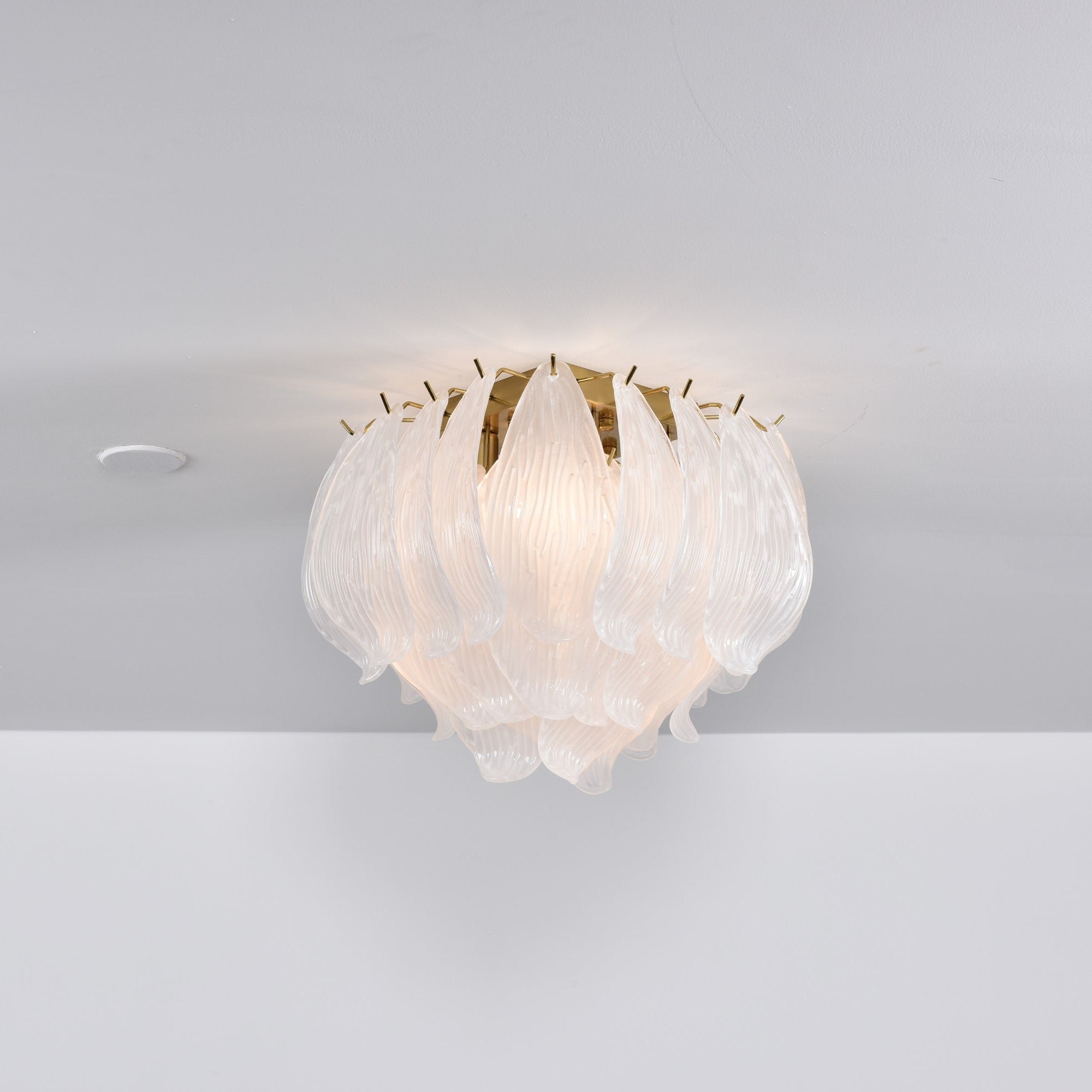 Liorivina Ceiling Lamp Murano Petal Hand-Blown Glass Flushmount