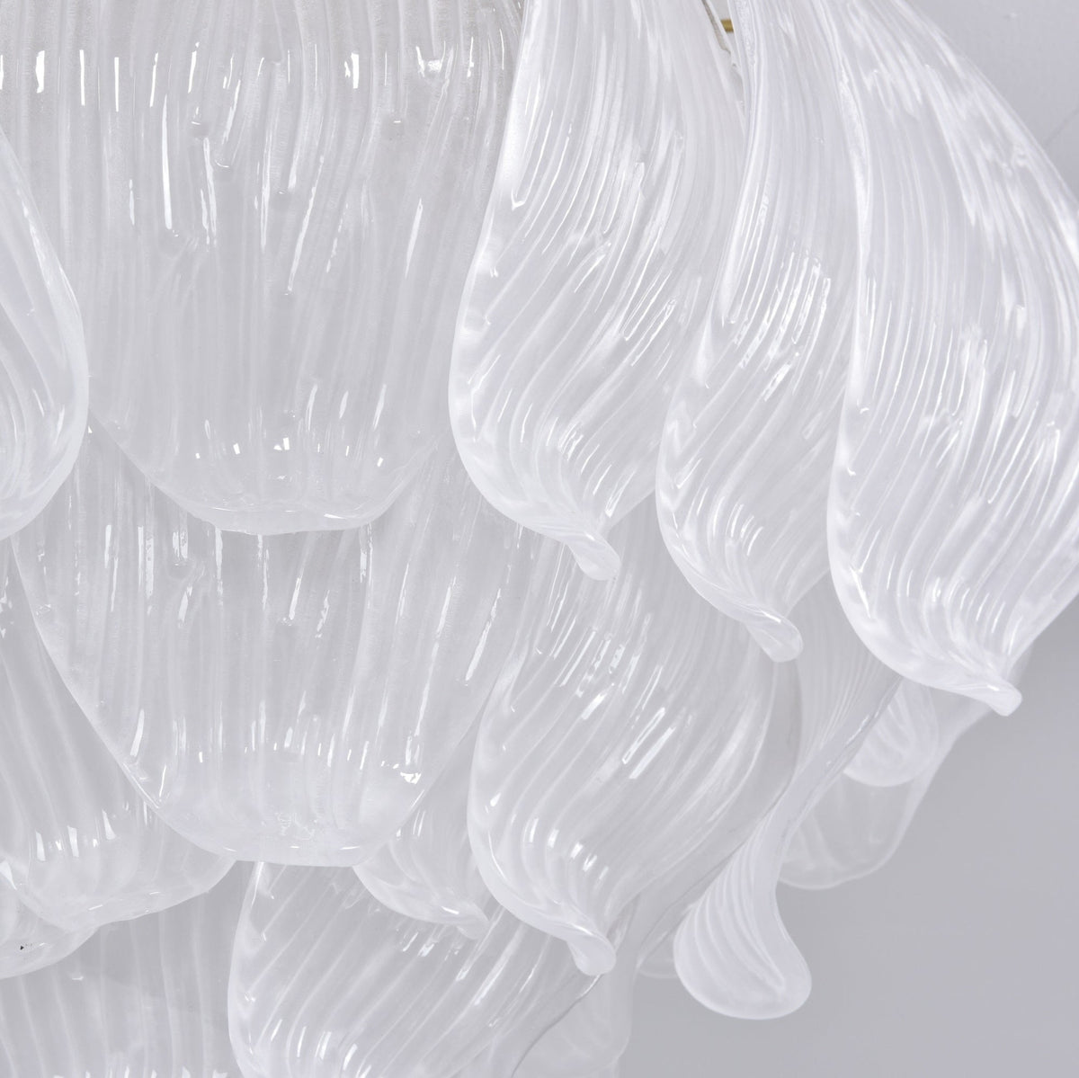 Liorivina Ceiling Lamp Murano Petal Hand-Blown Glass Flushmount