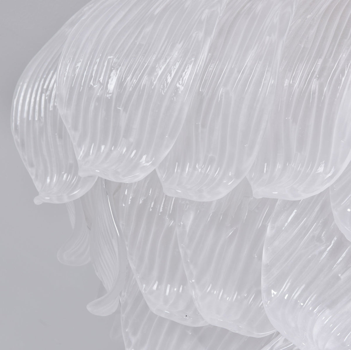 Liorivina Ceiling Lamp Murano Petal Hand-Blown Glass Flushmount