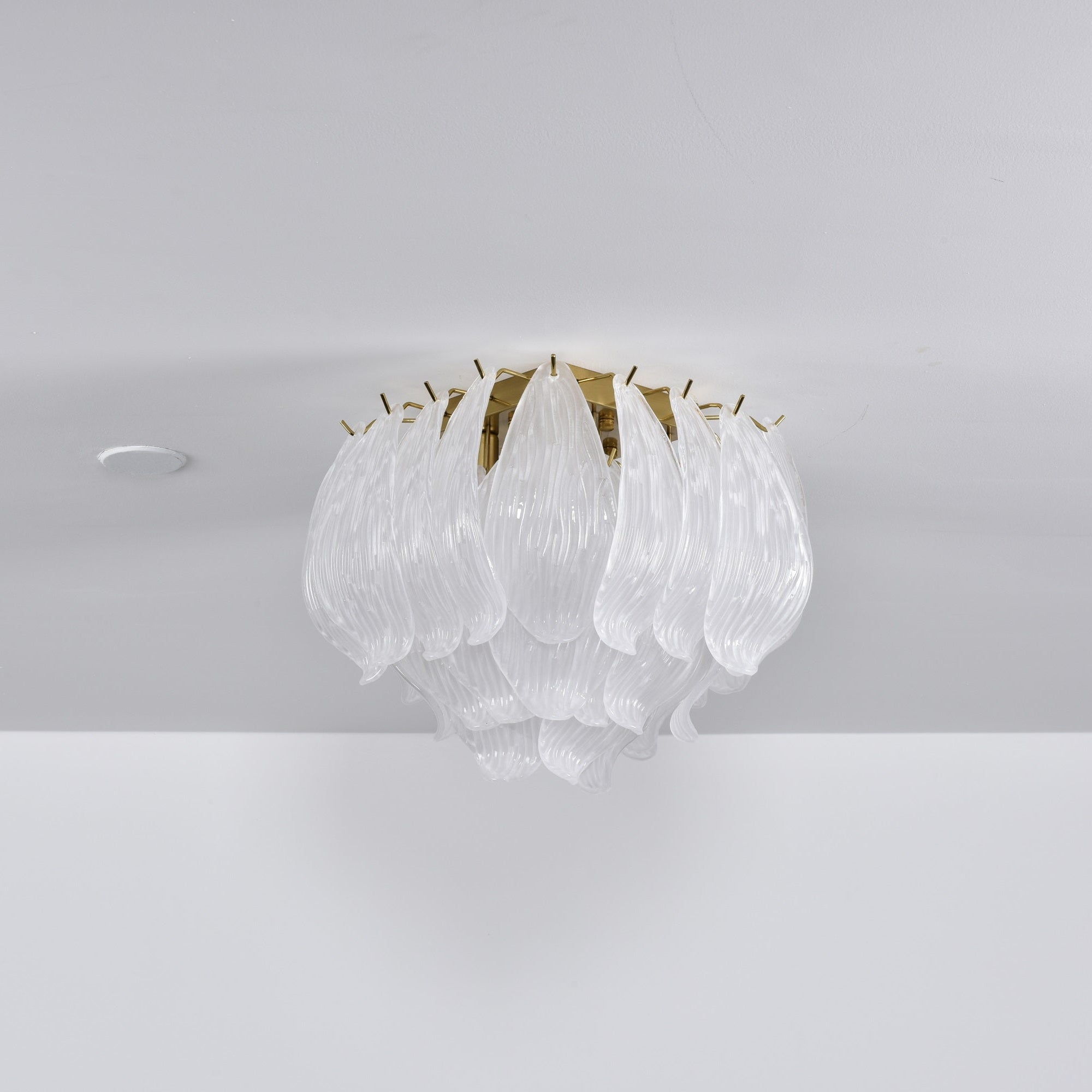 Liorivina Ceiling Lamp Murano Petal Hand-Blown Glass Flushmount