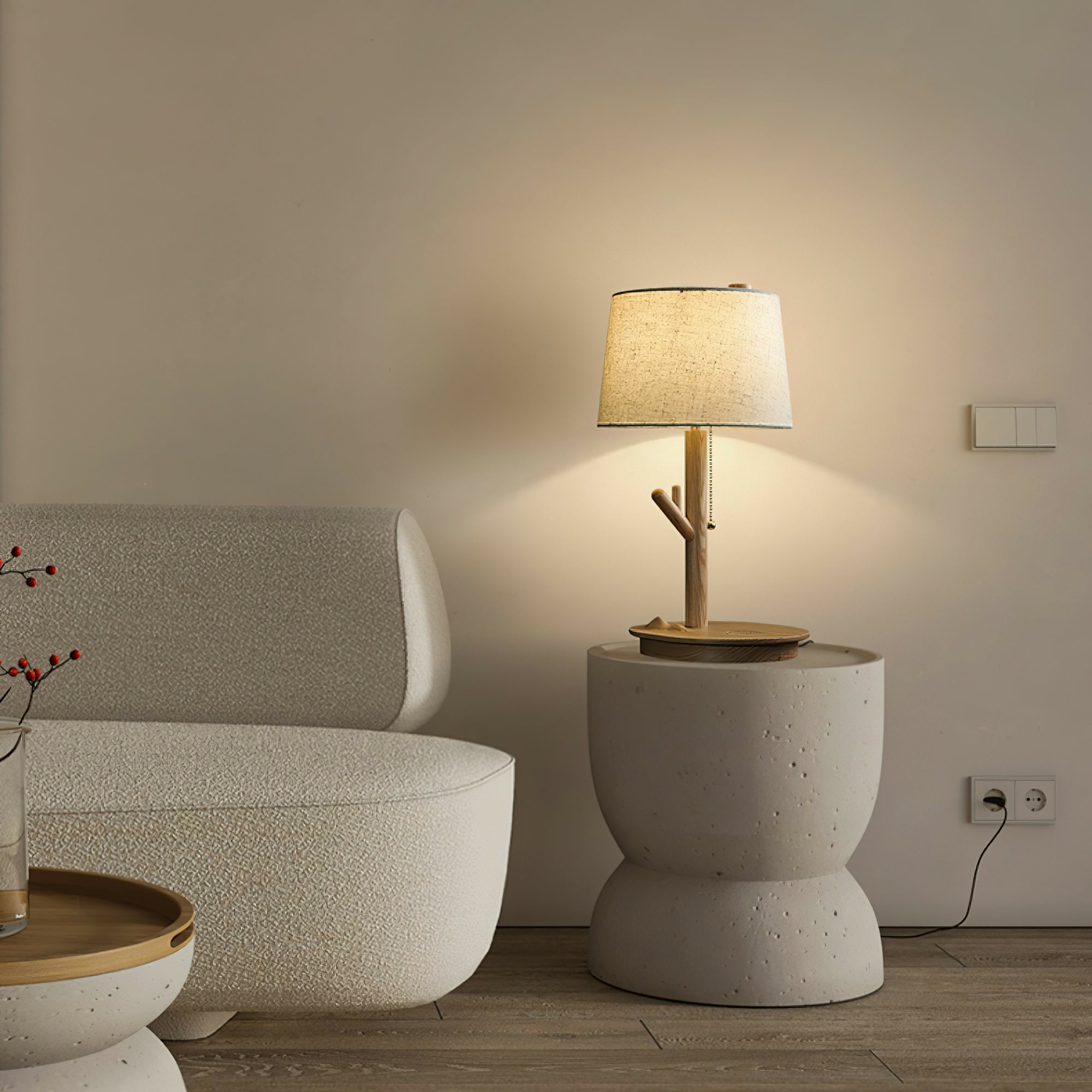 Branch Rustic Wood Table Lamp