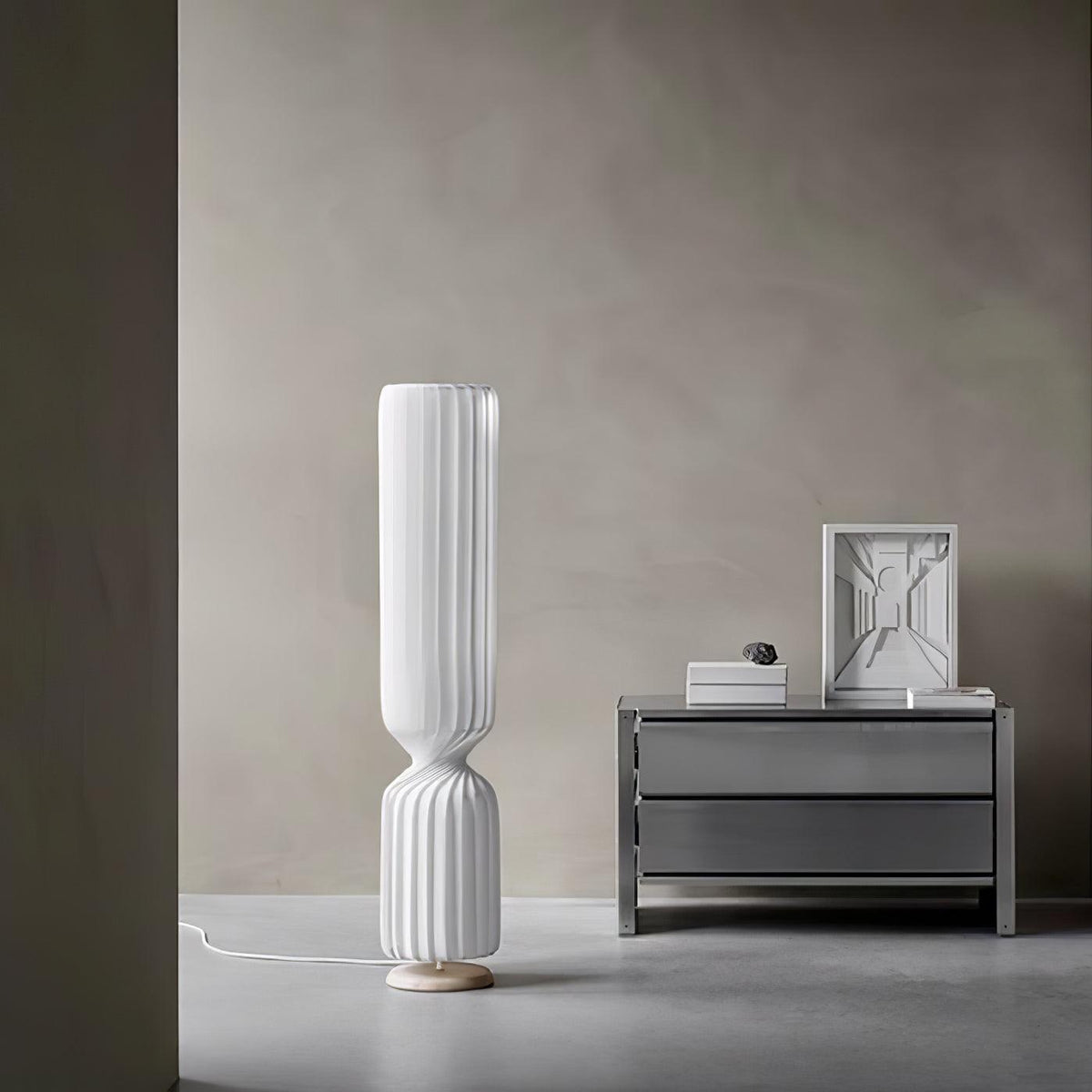Oraeoril Modern PVC Floor Lamp