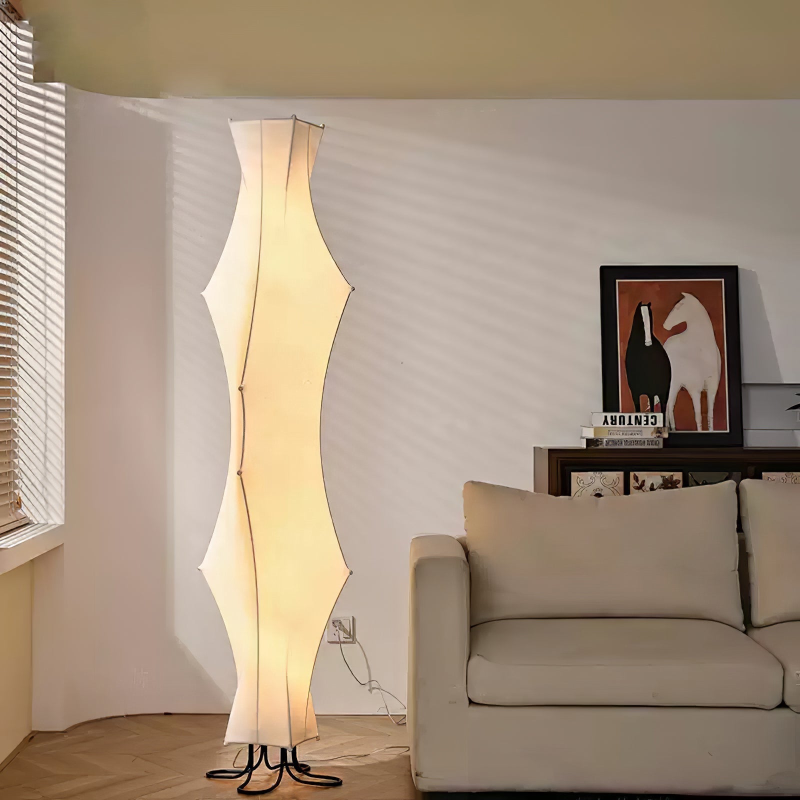Vela Twist Silk Floor Lamp