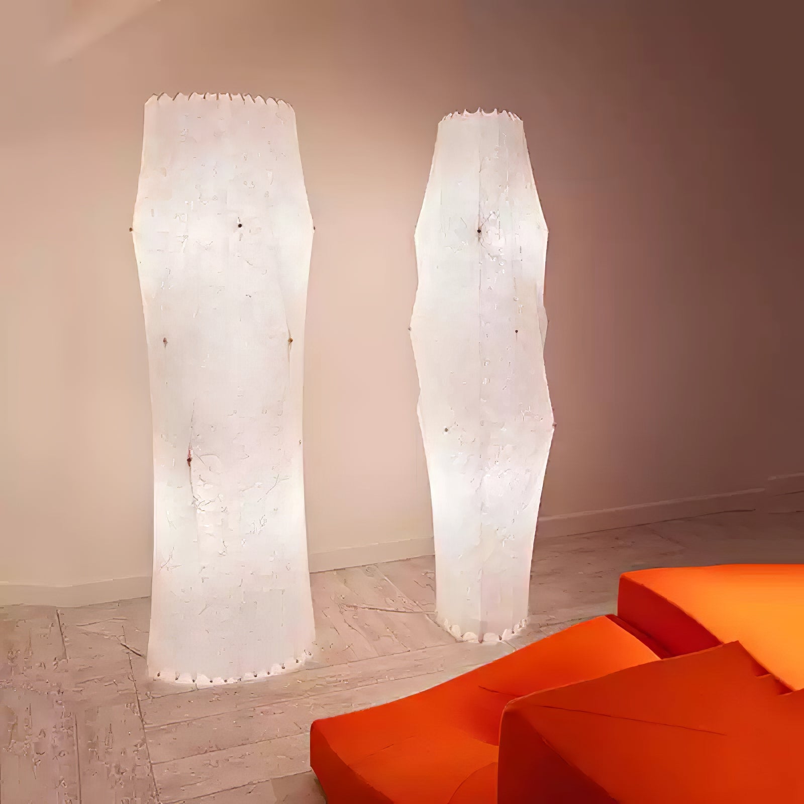 Vela Twist Silk Floor Lamp
