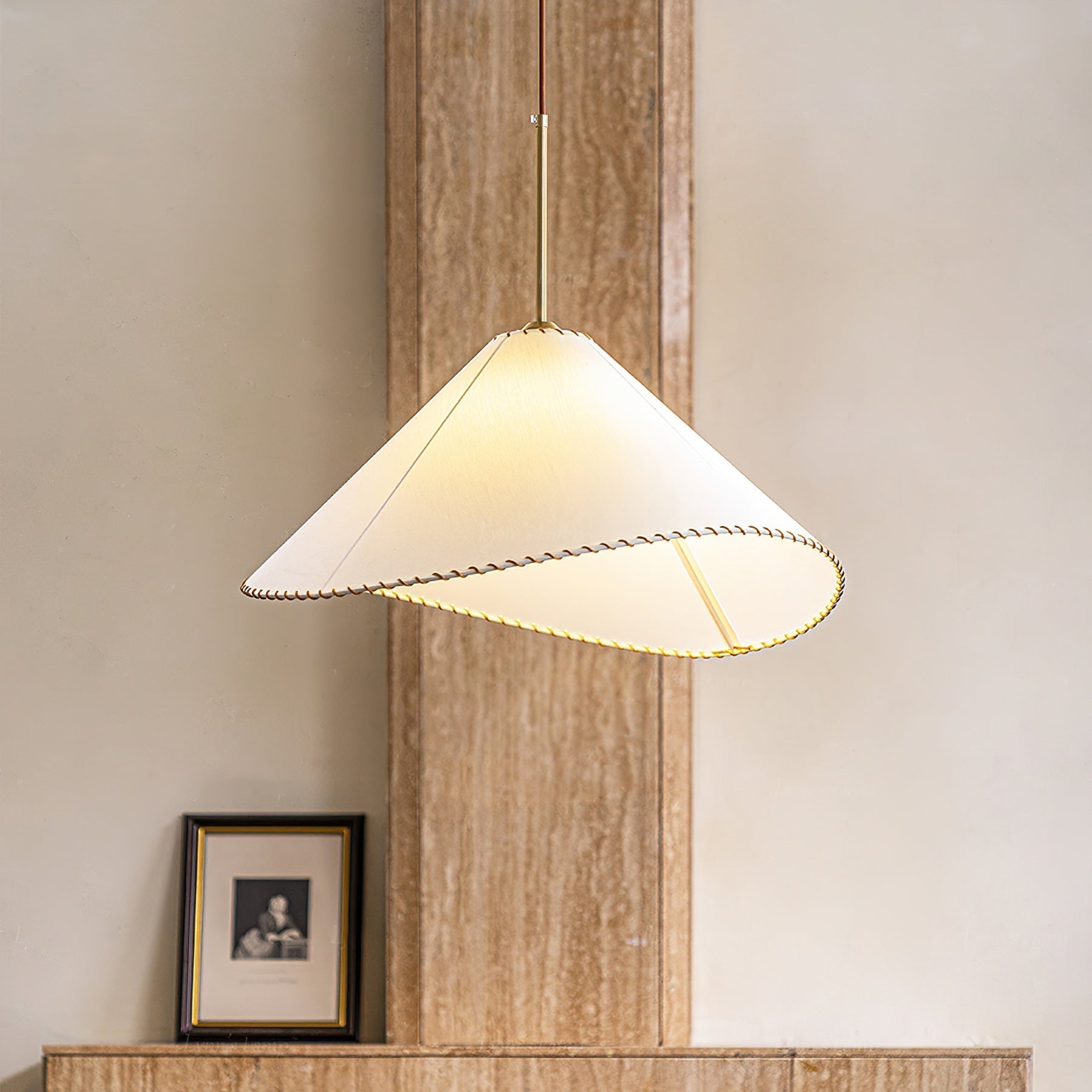 Aursoreth Nordic Twisted Shade Fabric Pendant Lamp