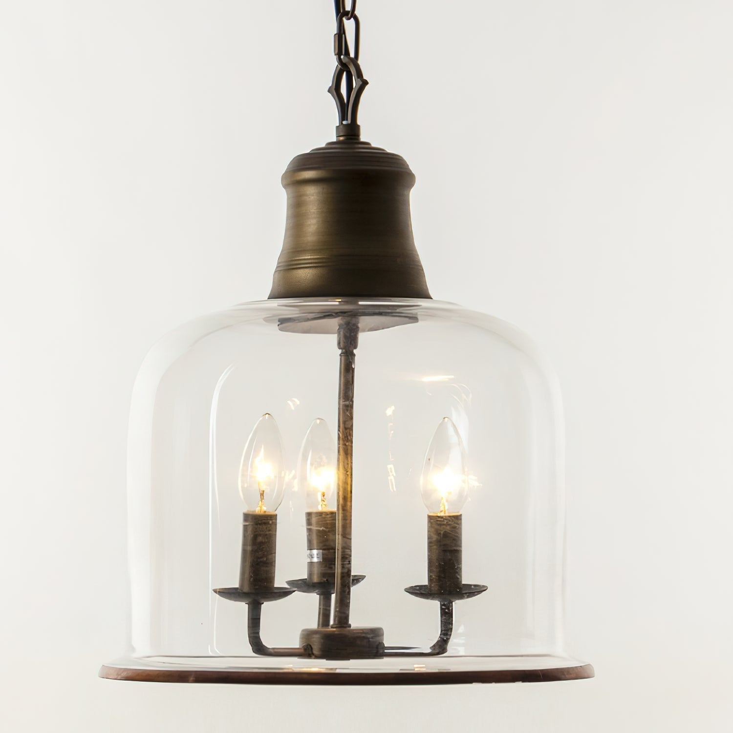 Sysolion Vintage Elegance Glass Pendant Lamp - Neutral Decor