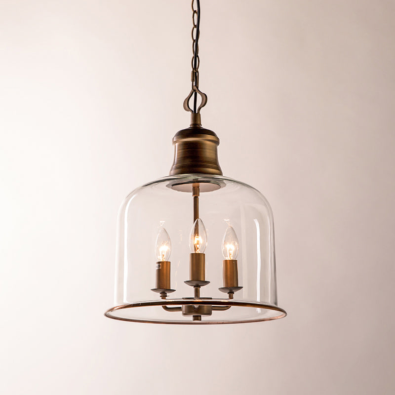 Sysolion Vintage Elegance Glass Pendant Lamp - Neutral Decor