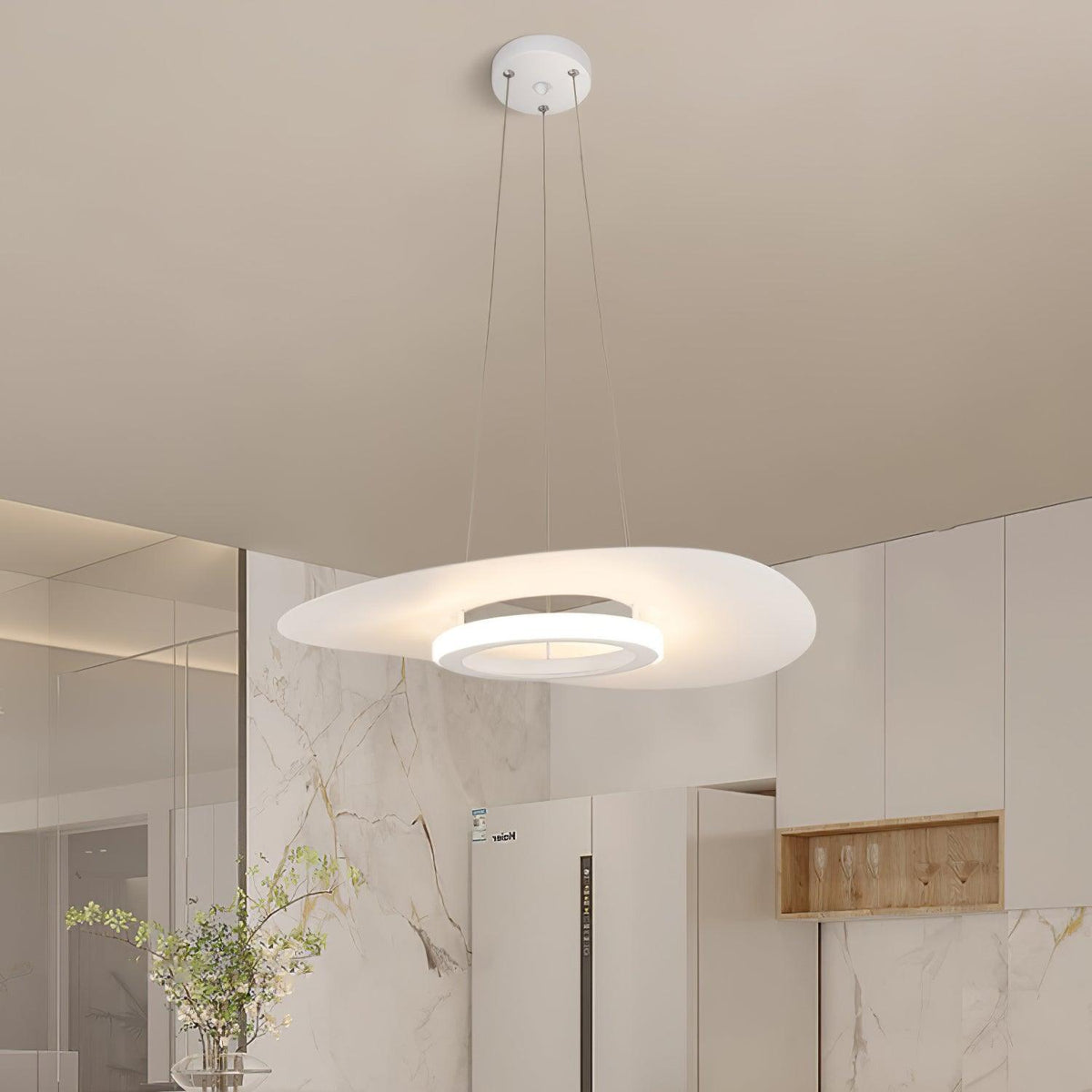Woka Pendant Lamp Aluminum UFO Ring Minimalist
