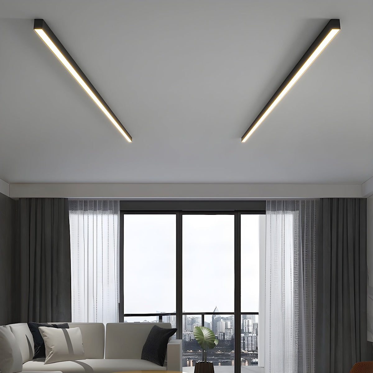 Somino Ceiling Lamp Linear Ultra Slim Minimalist Functional